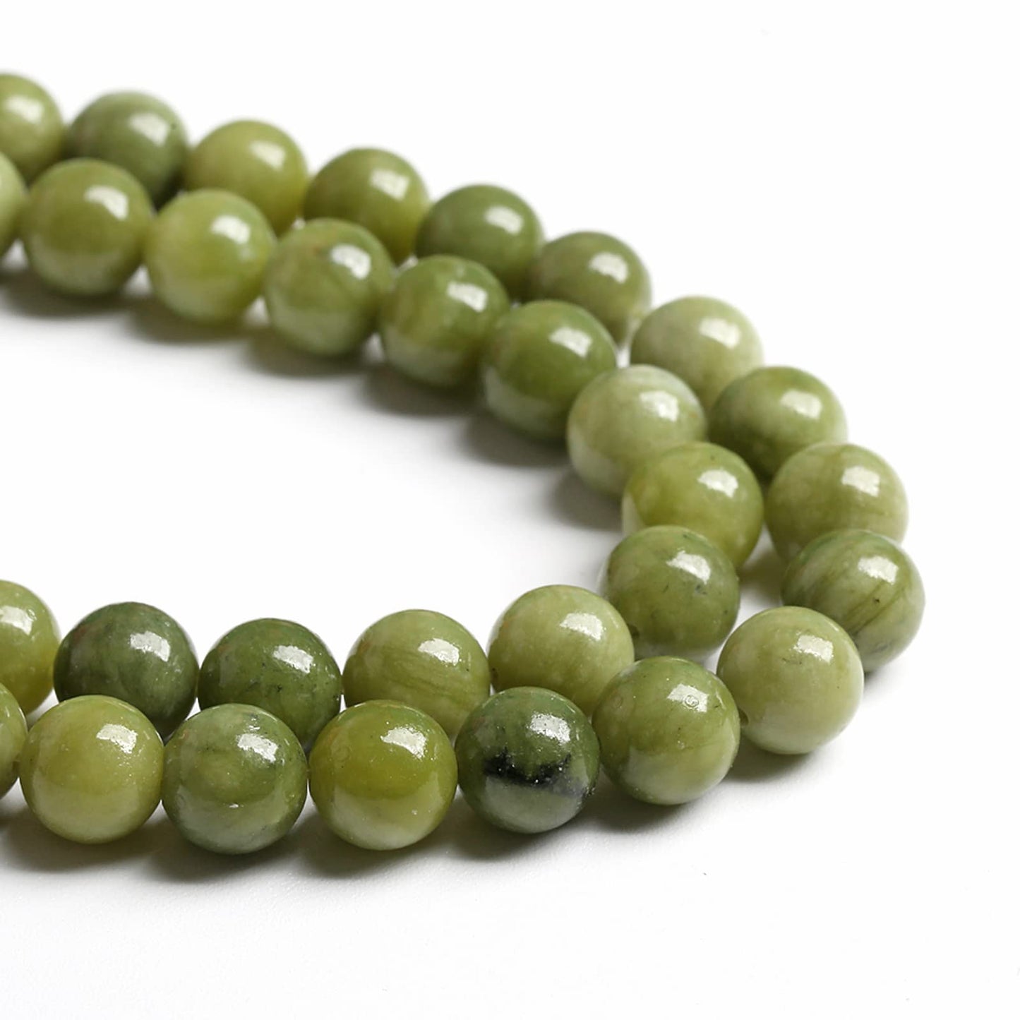 4MM 88PCS Natural Stone Chinese Green Jade Loose Beads for Jewelry Making DIY Bracelet Necklace 1 Strand