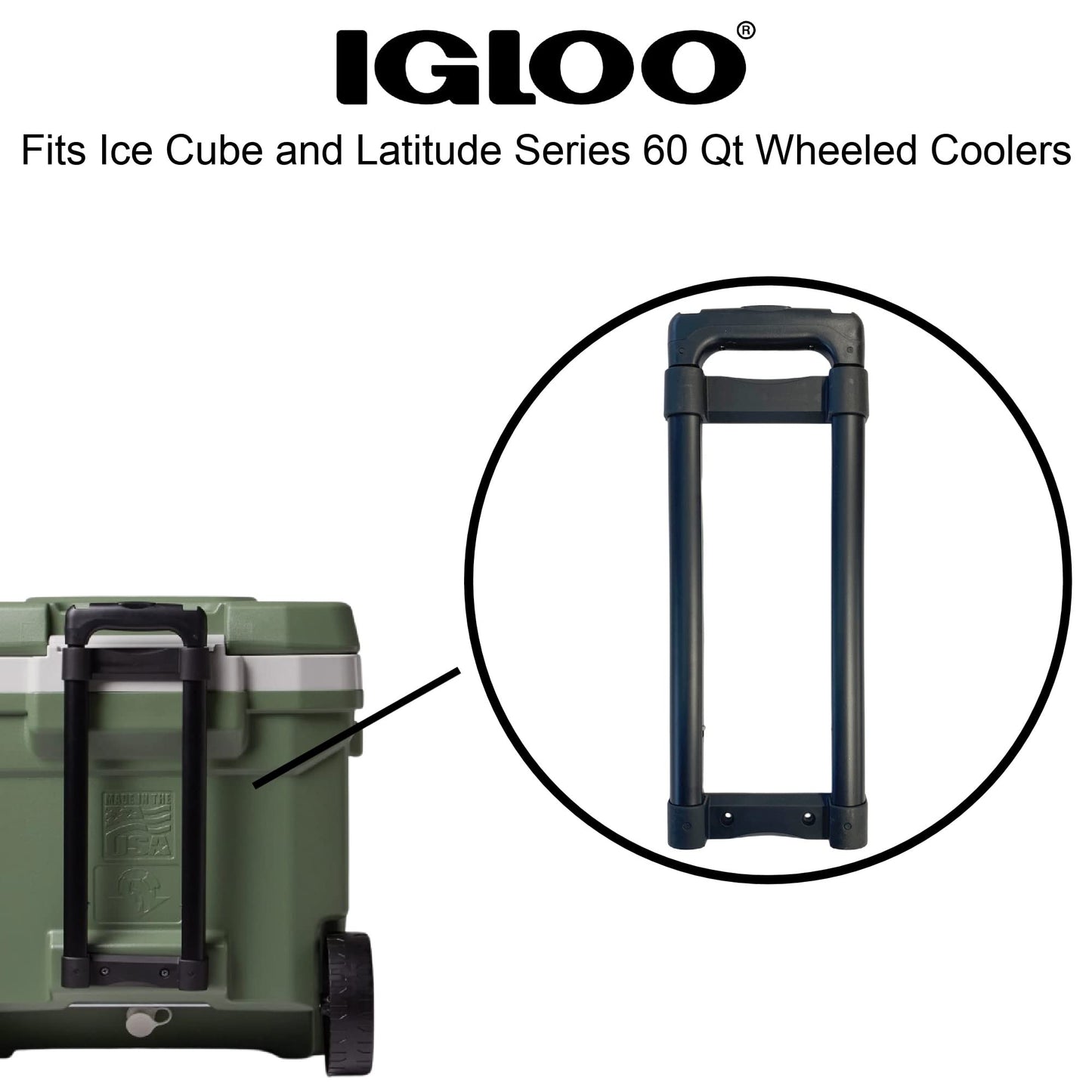 Igloo Replacement Telescoping Handle for Ice Cube and Latitude 60 Qt Wheeled Cooler