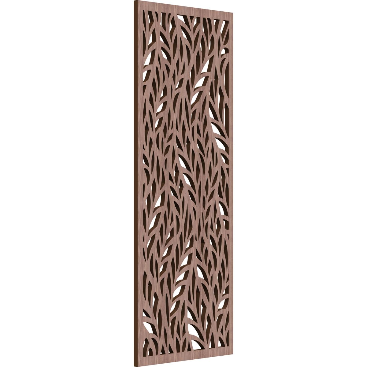 9 3/8"W x 24 3/8"H x 1/4"T Ortonville Decorative Fretwork Wood Wall Panels, Walnut
