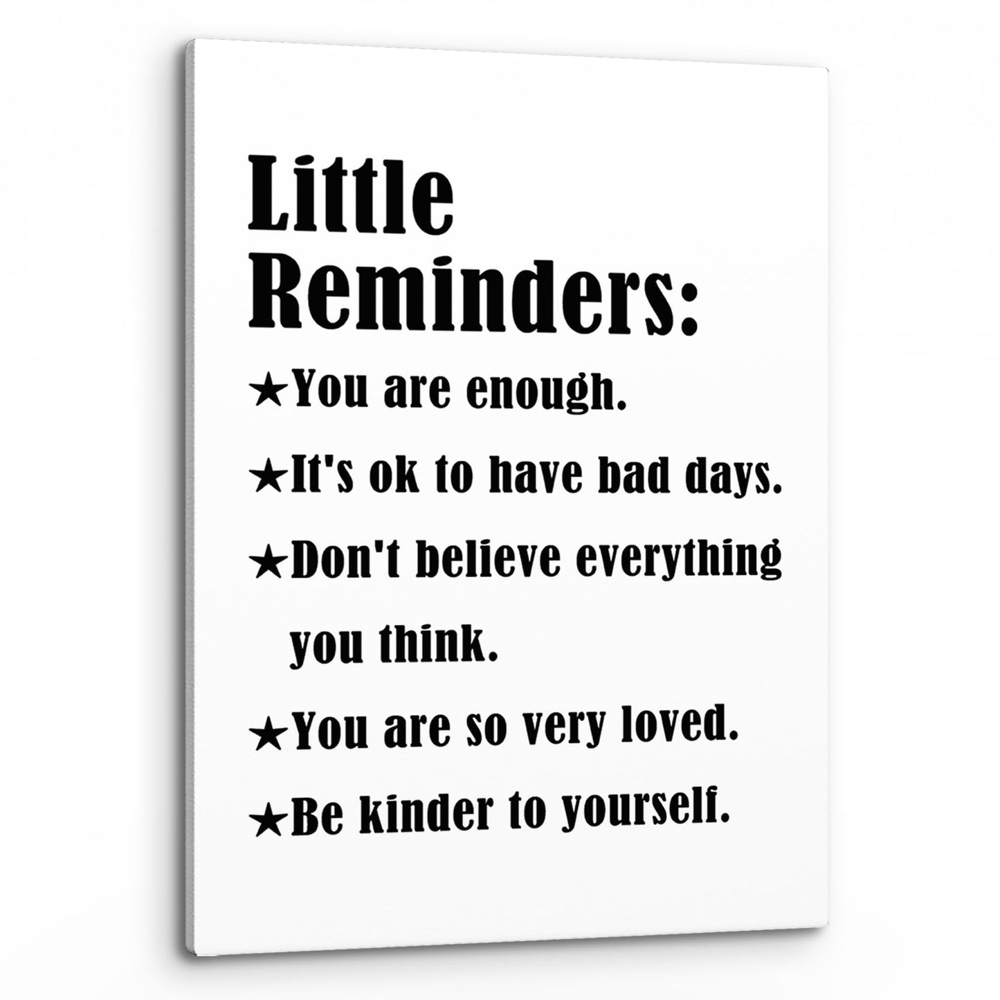 PHAMTE Inspirational Quotes Little Reminders Wall Art, Mental Health Reminder Positive Motivational Words Art Print Framed Canvas Painting Artwork Home Office Teen Girls Boys Room Decor（11x14 Inch）