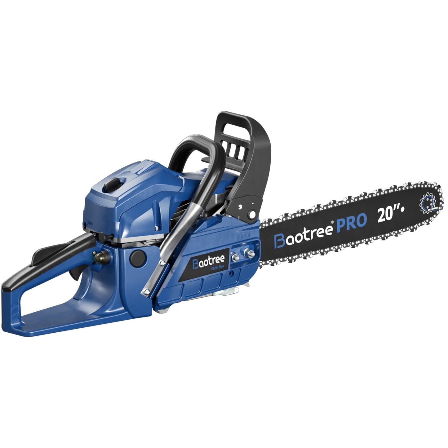 62cc Gas Chainsaw with 20 Inch Guide Bar, Professional Gasoline Chain Saw for Large Trees, Long Lasting Engine & Low Maintenance Design (Blue)