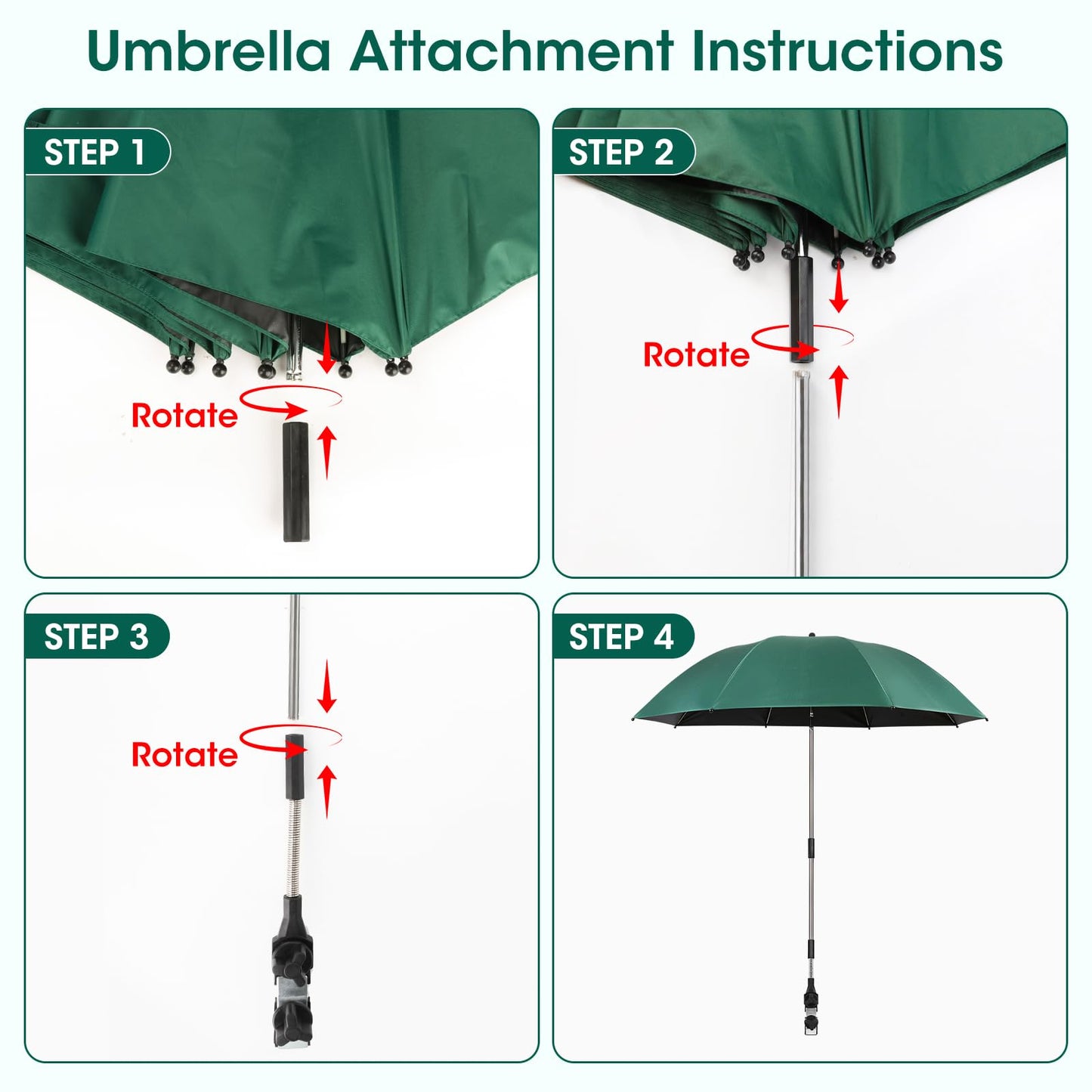 2-in-1 Garden Kneeler with Umbrella, Garden Kneeling Bench & Green Umbrella, Portable Garden Stool Loads Capacity 330lb and Garden Tools Bag with bottle holder, Gardening Gifts for Women,Men,Seniors