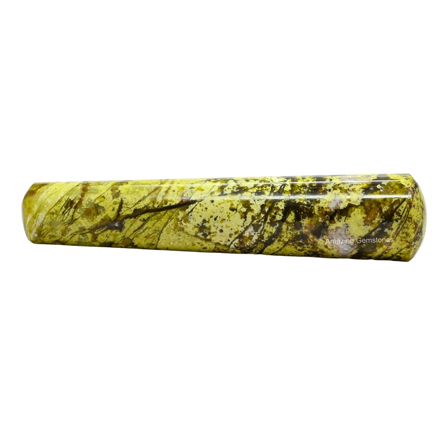 Amazing Gemstone Green Opal Crystal Wand Massage Stick - Pelvic Wand Gua Sha for Adults - Crystals and Healing Stones Massage Wands for Adults Gifts (Smooth)