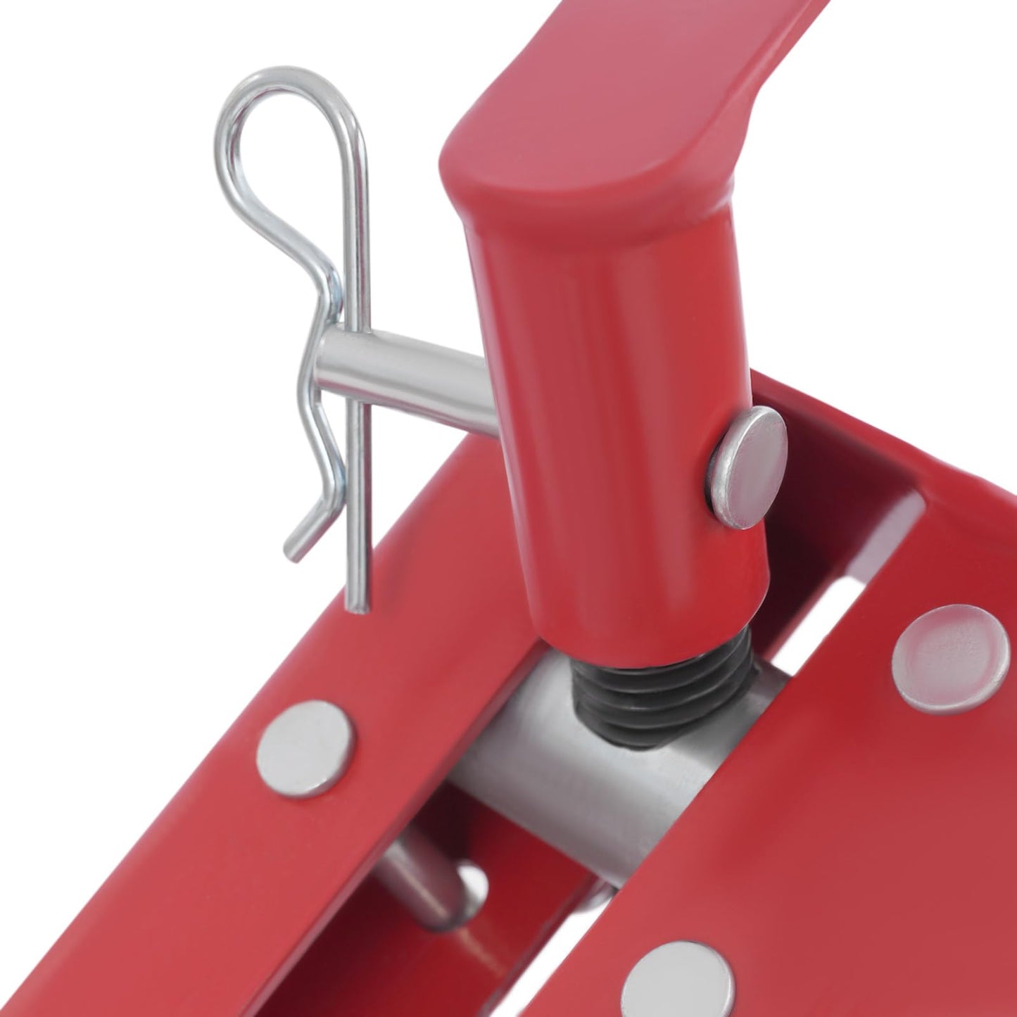 Lawn Mower Lift Jack,880 Lbs Capacity Telescopic Maintenance Jack Lawn Tractor Lift Tools Repair Bracket with Crank Handle,Foldable Ride on Lawn Tractor Lifter for Lawn Mowers and Garden Tractors,Red