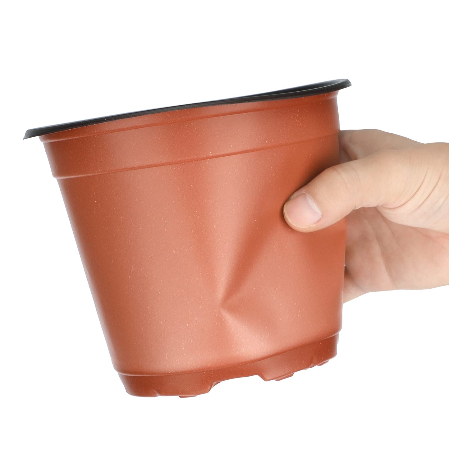KINGLAKE 100 Pcs 6" Plastic Plants Nursery Pot/Pots Seedlings Flower Plant Container Seed Starting Pots