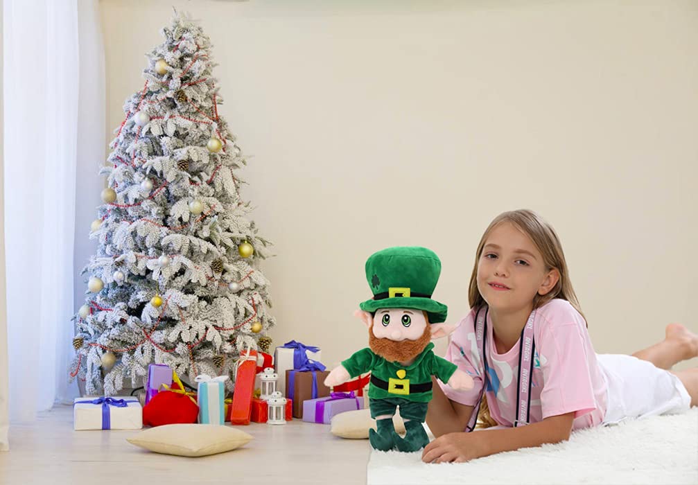 illuOKey Leprechaun Plush Doll Toy for Kids, St Patricks Day Decorations, 16 Inches