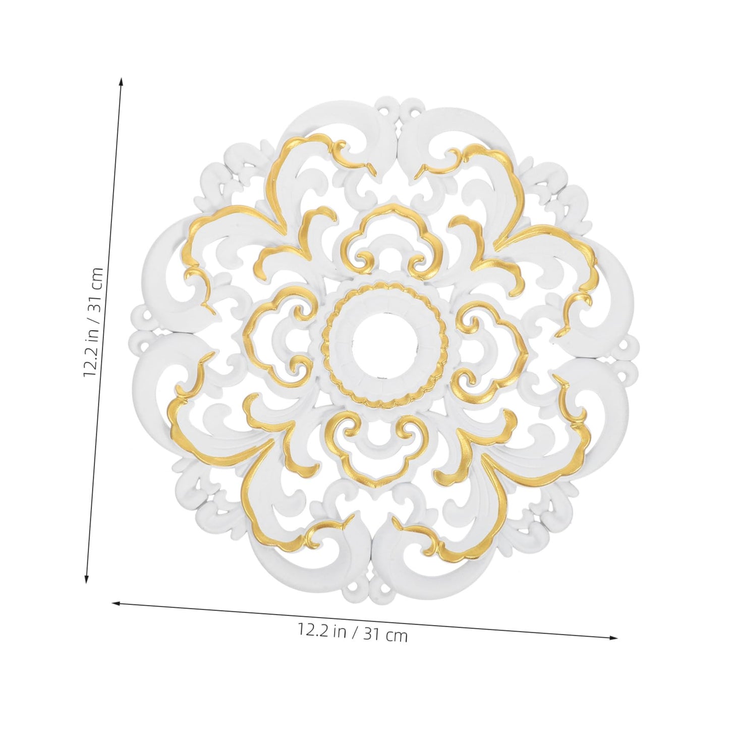 IWOWHERO Traditional Ceiling for Chandelier and Ceiling Fan Decorative Round Light Fixture Cover Elegant Construction for Home Bedroom Living Room Decor