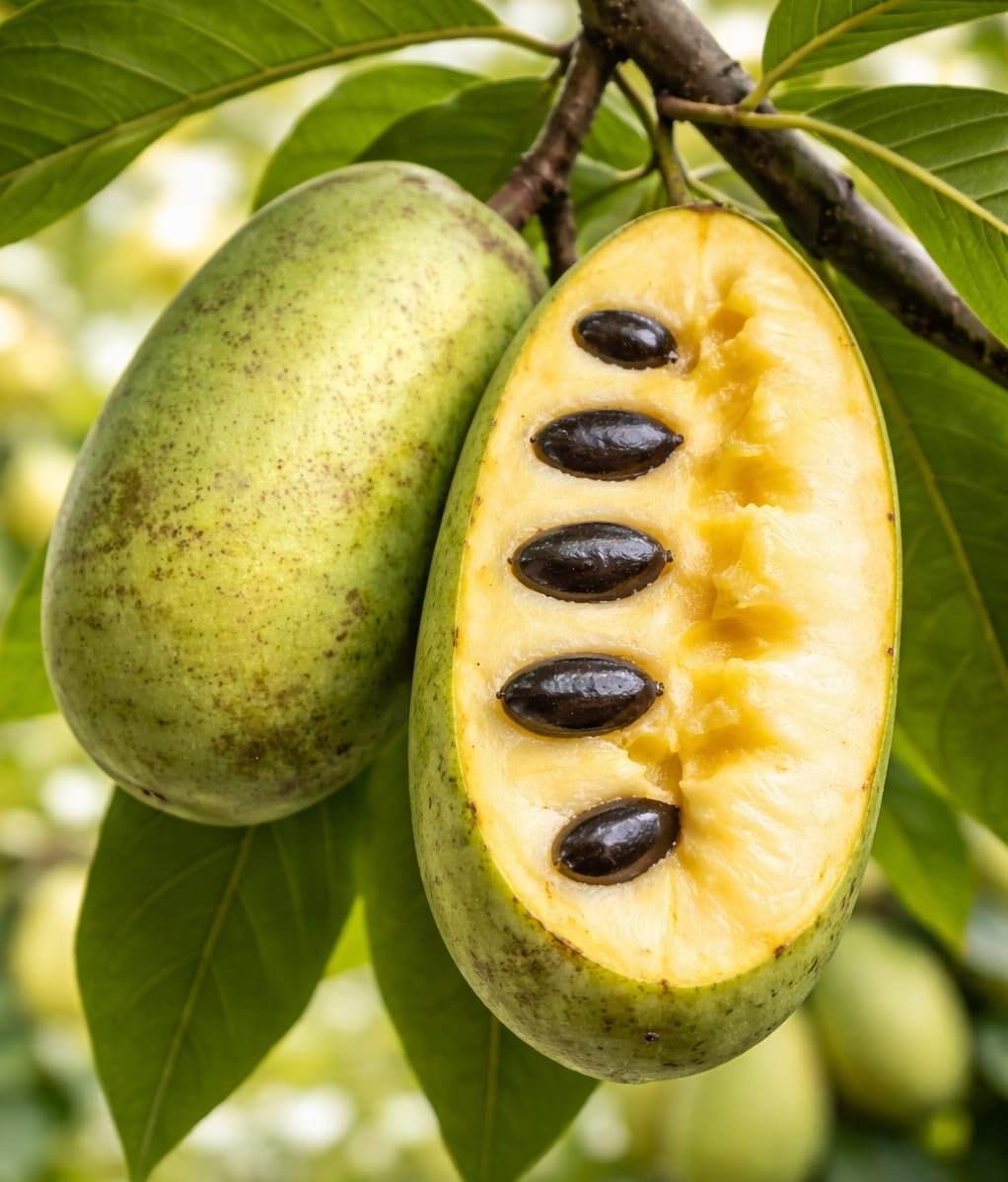 Pawpaw Seeds for Planting – Grow Your Own Pawpaw Tree – Non-GMO Asimina Triloba Seeds for Home Garden, Backyard Orchard, and Outdoor Planting - Paw Paw, North American Banana (15 Seeds)