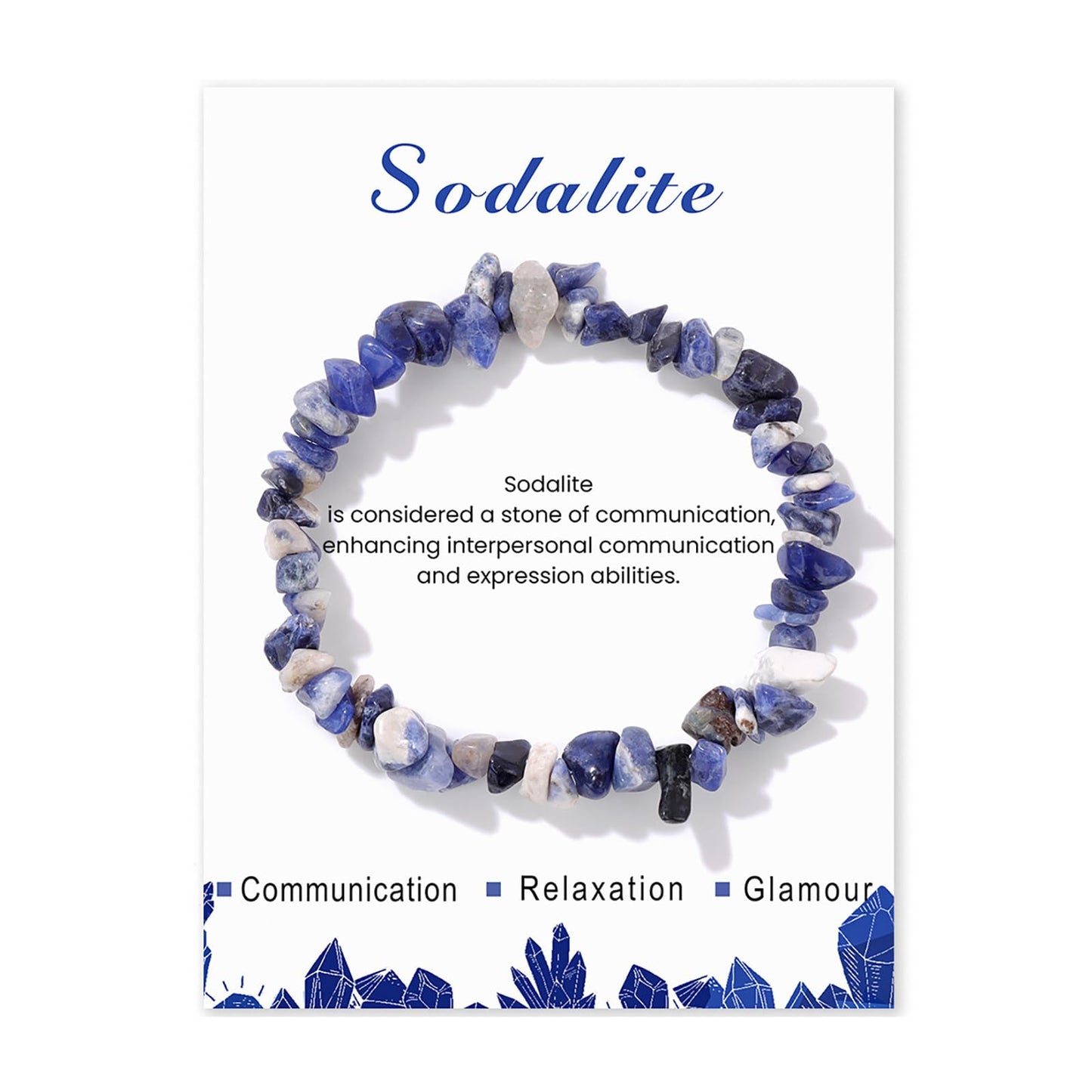 Sodalite Bracelet for Women 5-8mm Raw Sodalite Bracelet Natural Stone Bracelet Blue Sodalite Beaded Bracelet Sodalite Crystal Bracelet Healing Bracelets Sodalite Jewelry for Women