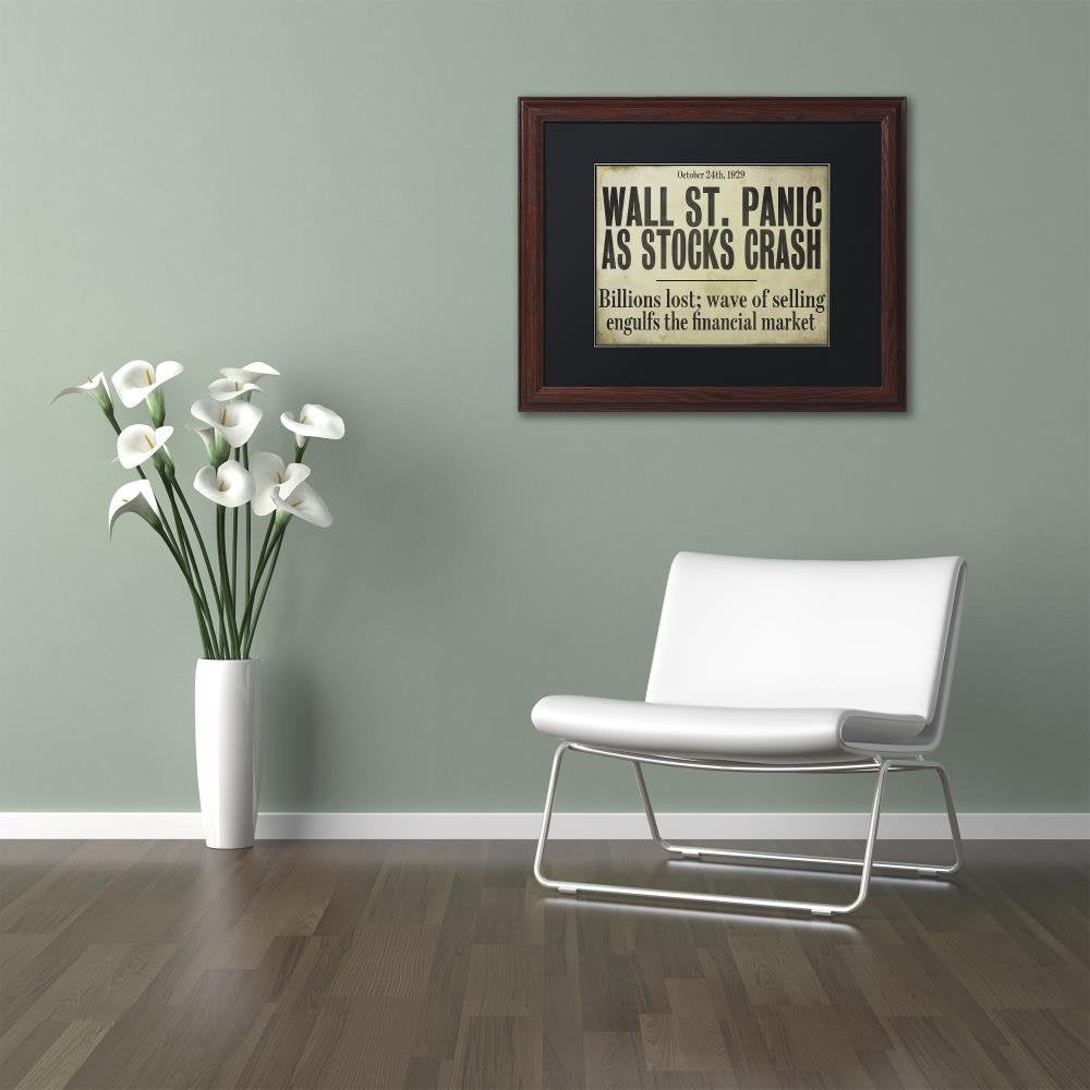 Trademark Fine Art ' Wallstreet ' Black Matted Wood Frame by Color Bakery 11x14