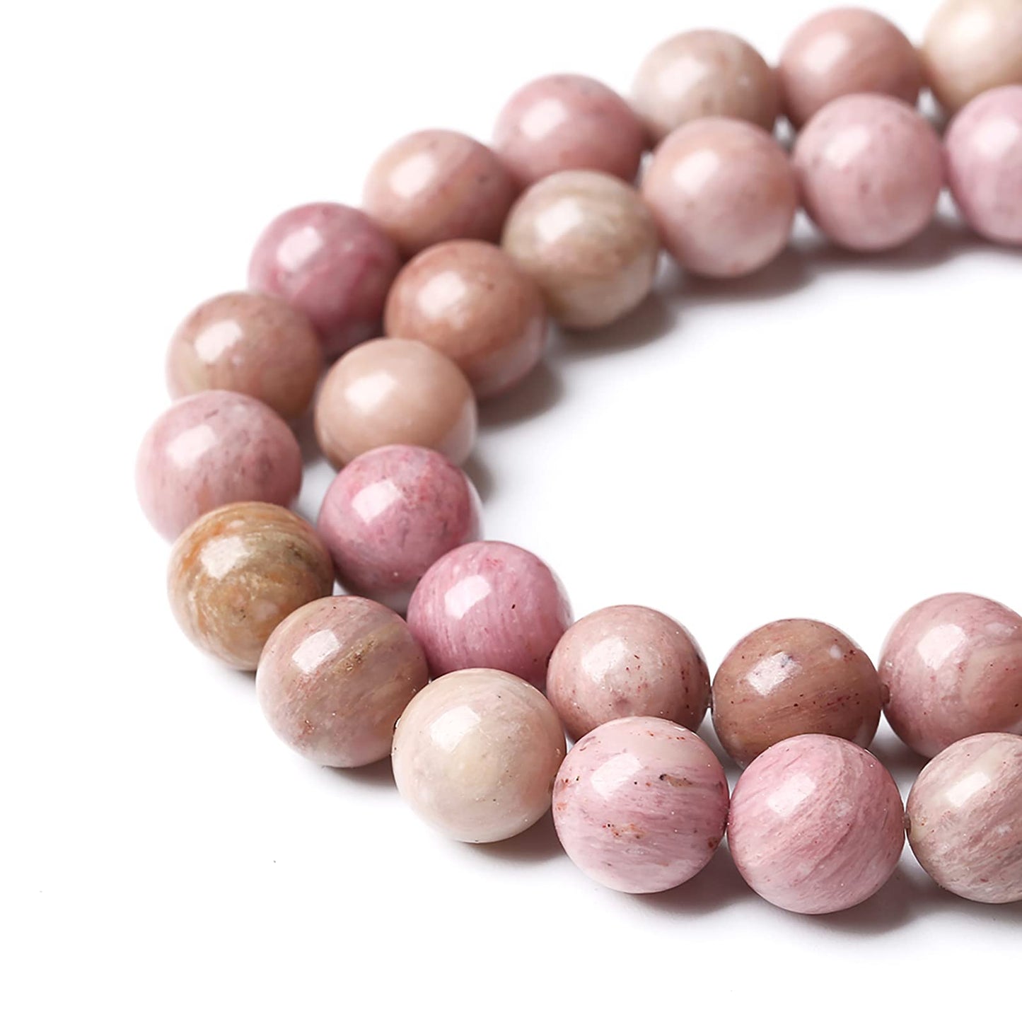 90PCS 4mm AAA Natural Pink Rhodochrosite Beads Stone Round Loose Beads for Jewelry Making DIY Bracelet Necklace 15 Inch,Energy Stone Healing Power (4mm, Rhodochrosite)