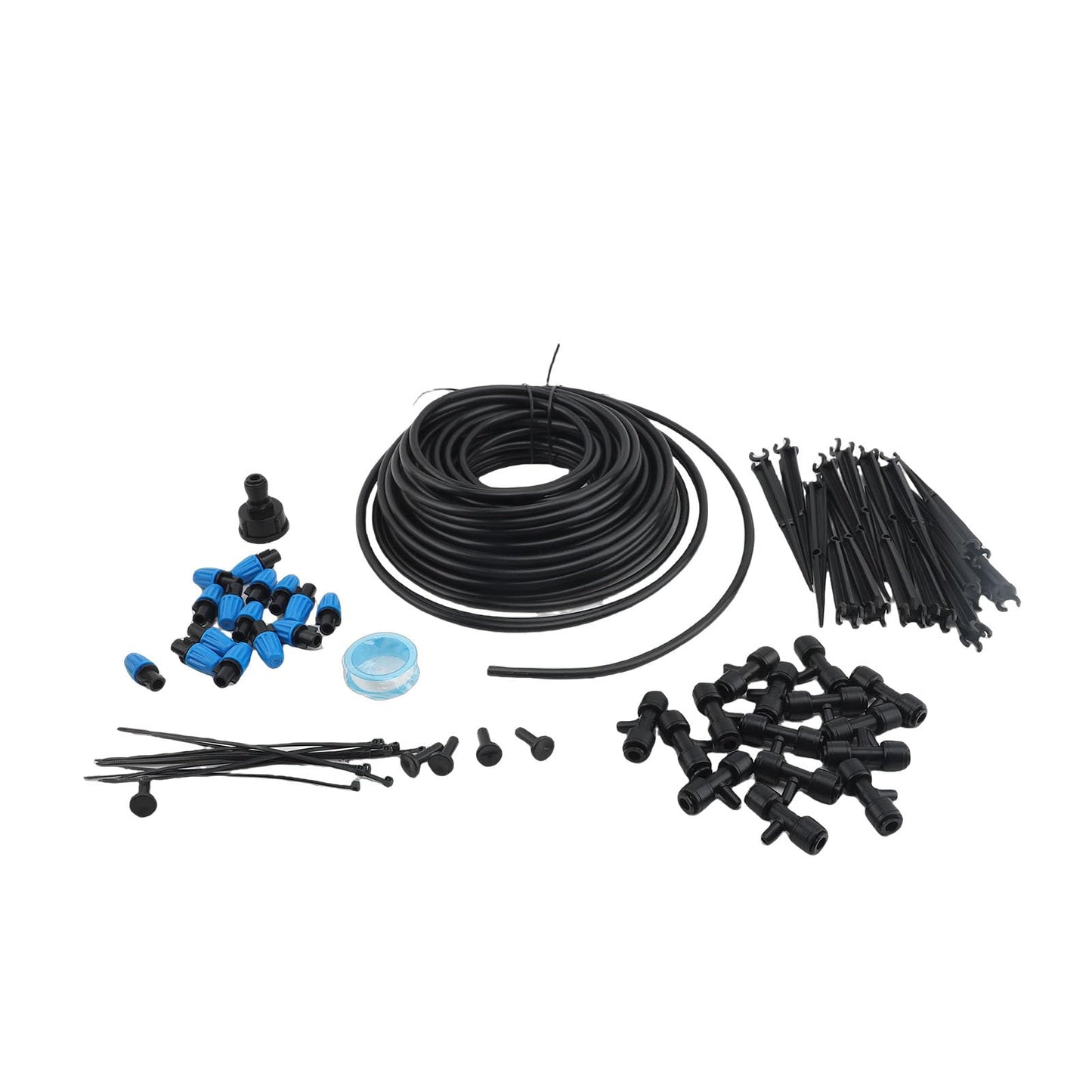 New Quick Connect Drip Irrigation System, Automatic Mist Irrigation Kit with Replaceable Tubing and Misting Nozzles for Garden, Greenhouse and Lawn