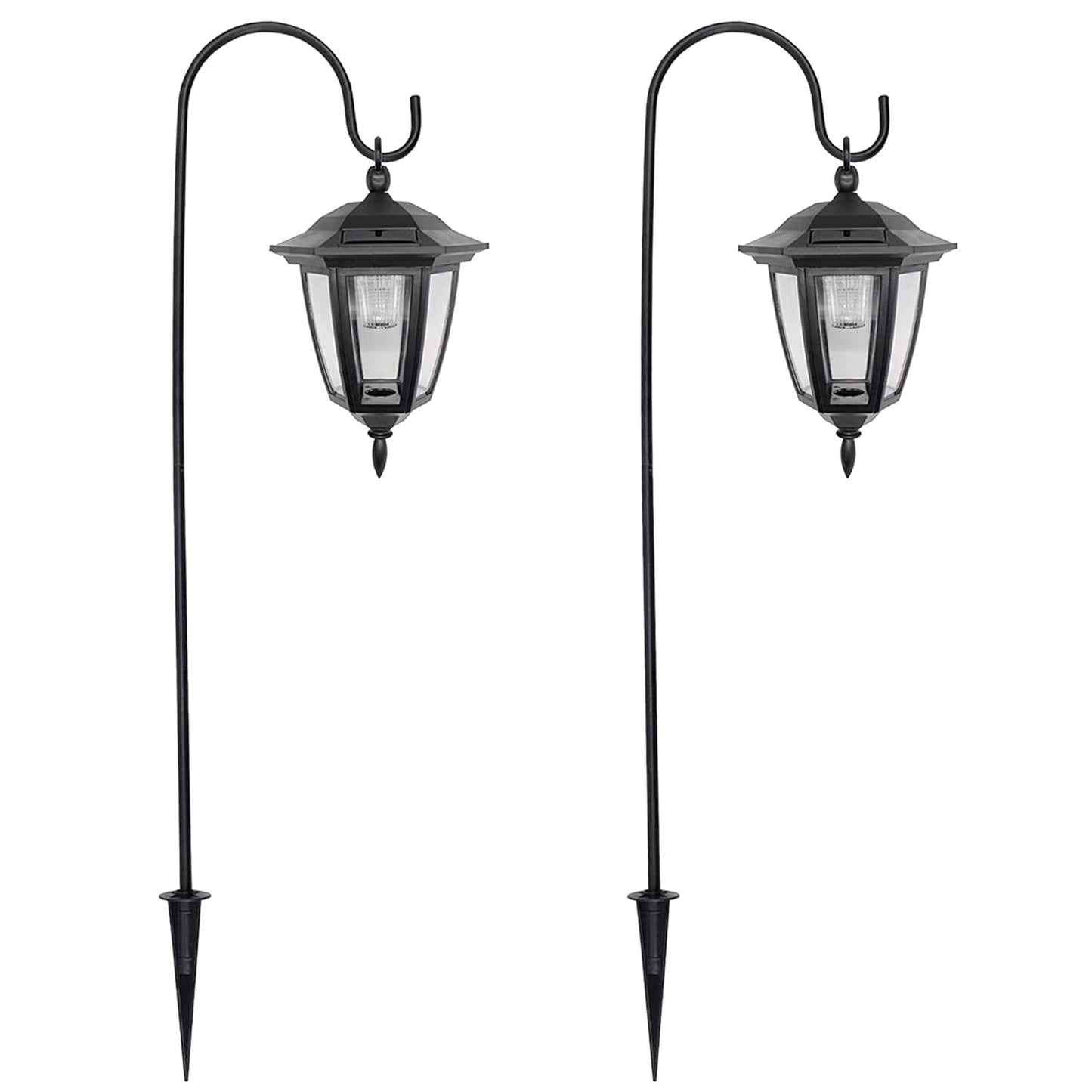 MAGGIFT 34 Inch Hanging Solar Lights Outdoor Waterproof Solar Garden Lights with 2 Shepherd Hooks Landscape Lighting for Lawn Patio Yard Pathway Driveway,2 Pack