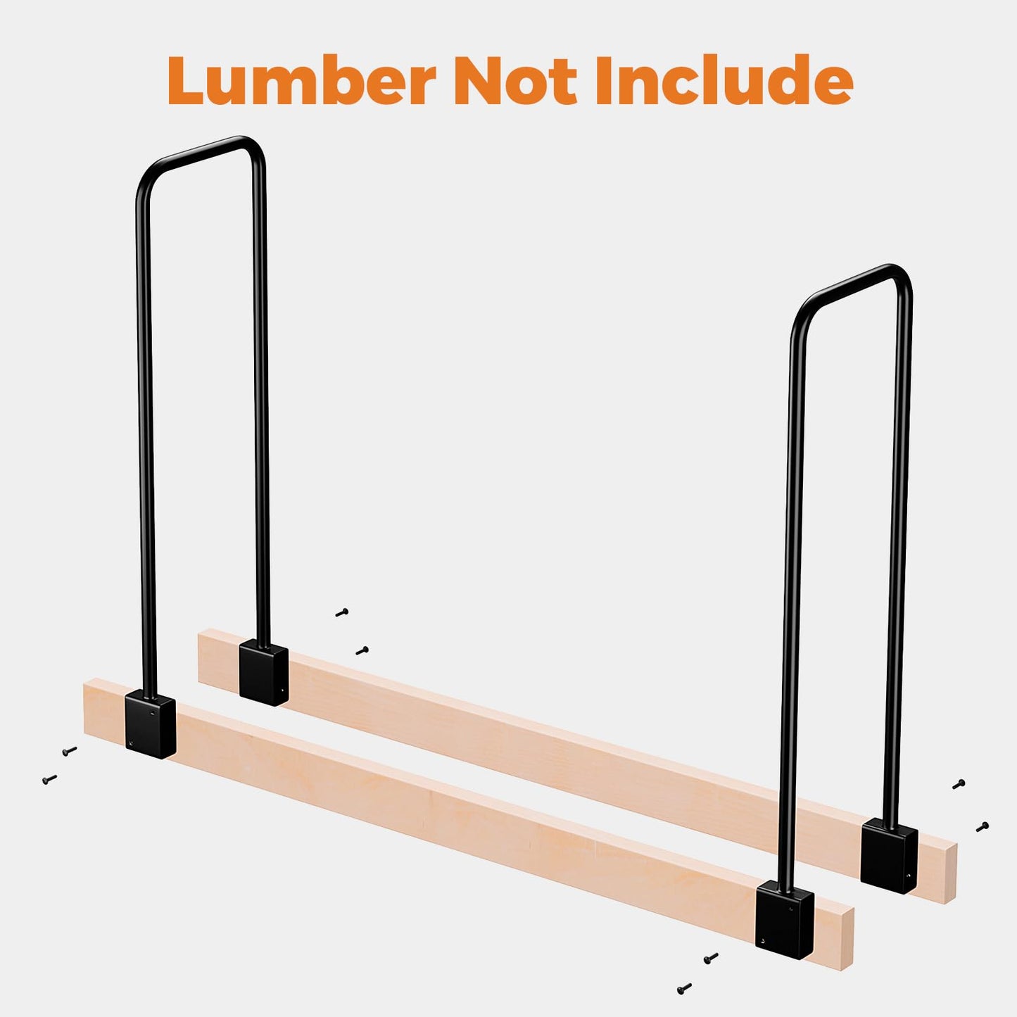 DOEWORKS Heavy Duty Firewood Racks Adjustable Length Log Bracket Rack Holder