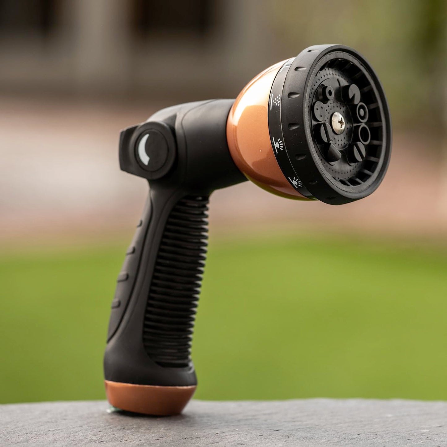 Pocket Hose 25 FT Copper Bullet Expandable Garden Hose w/10 Pattern Thumb Spray Nozzle AS SEEN ON TV 650psi 3/4 in Patented Lead-Free Ultra-Lightweight Solid Copper Anodized Aluminum