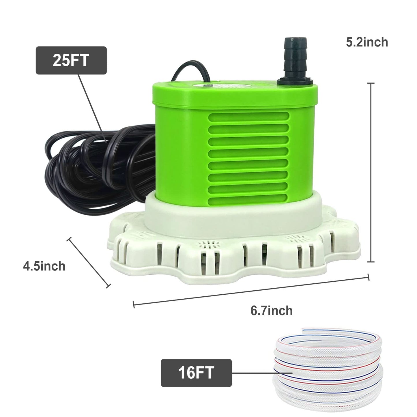 AgiiMan Pool Cover Pump Above Ground - 850 GPH Submersible Water Pump for Pool Draining