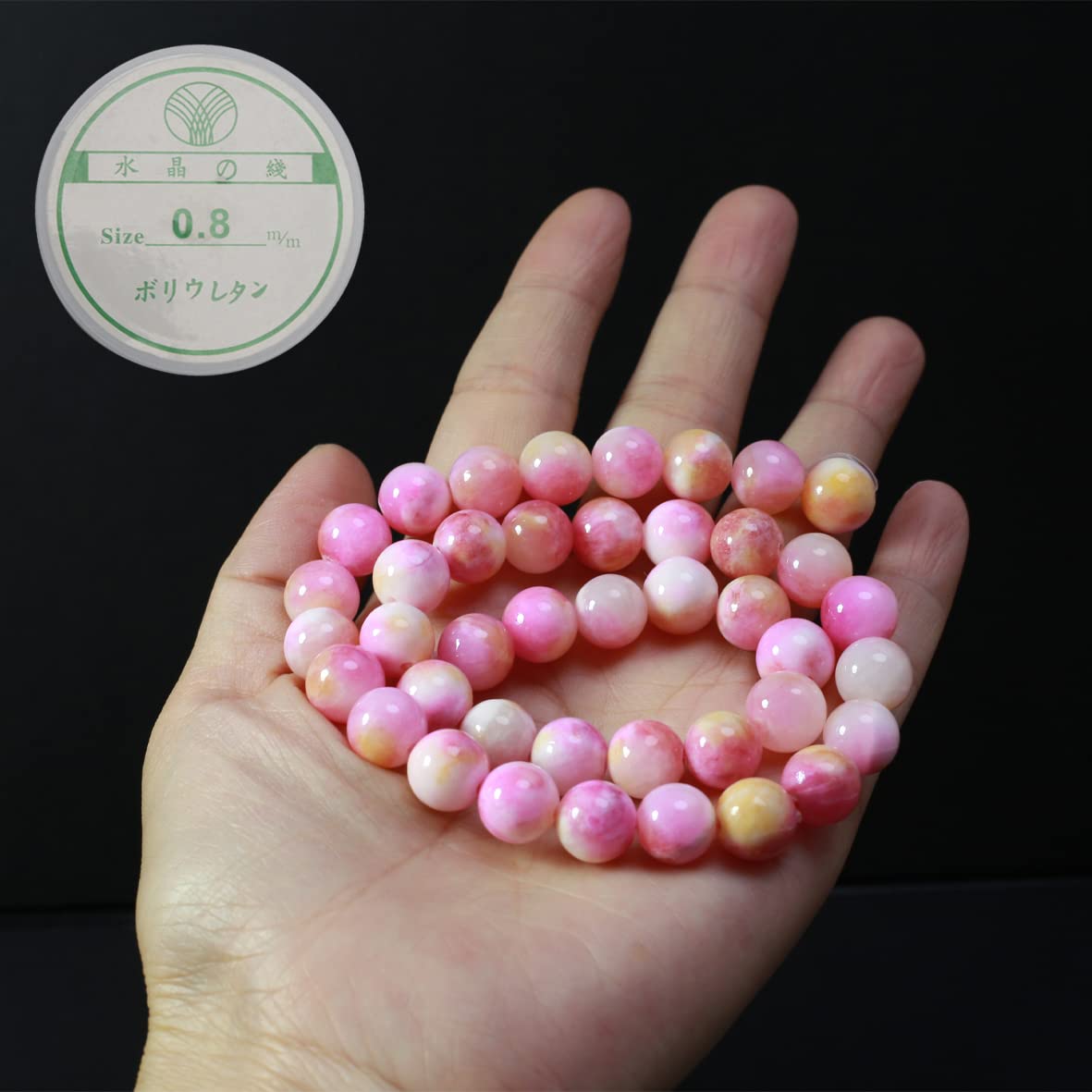 ZHFMLY 8mm Natural Persian Jade Beads,100pcs Green Colorful Dyed Healing Crystal Round Loose Stone Beads for Jewelry Making, DIY Bracelets Necklaces, Chakra Energy Craft Supplies
