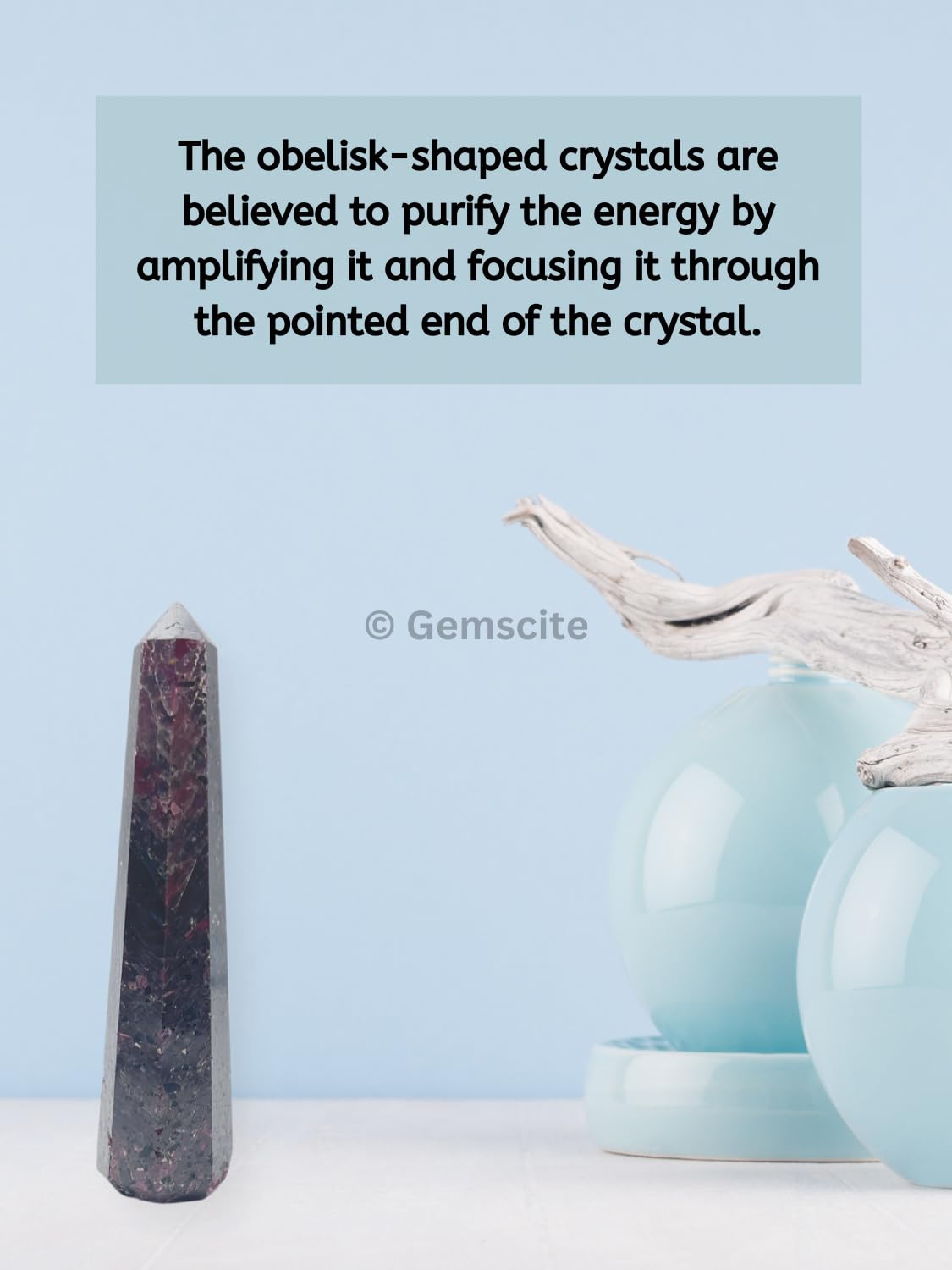 WholesaleGemShop 3 Inch Garnet Gemstones Obelisk Tower Jumbo Facet Aura Rock Crystal Natural Polished Earth Wand Spirit