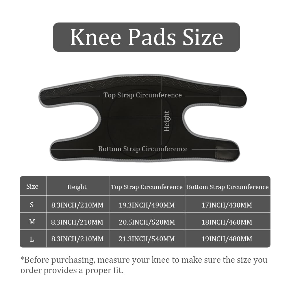 MUZEEMOU Knee Pads for Gardening,Flooring - Thick EVA Foam Cushion, Non-Slip Silicone & Adjustable Straps (S/M/L), Breathable Unisex Garden Kneeling Pad with Extended Comfort