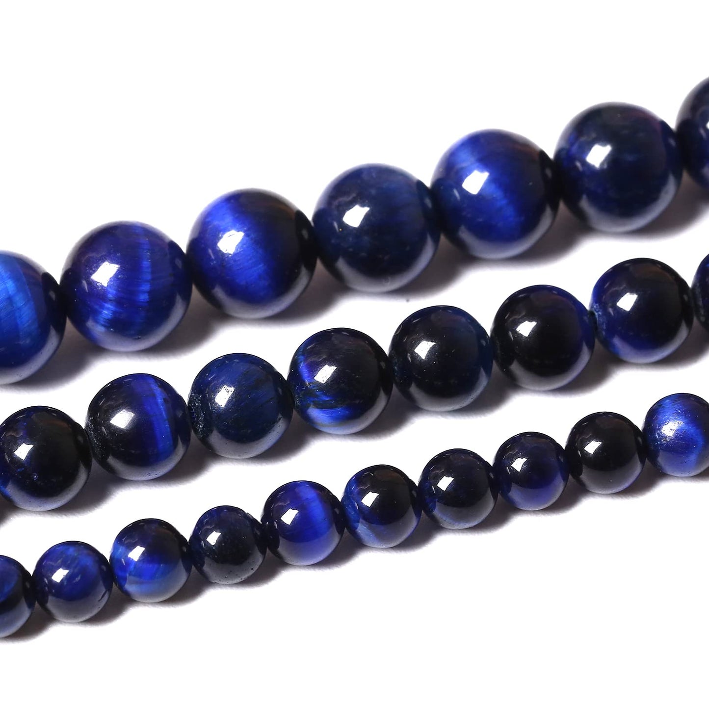 45PCS 8MM AAA Blue Tiger Eye Stone Beads Natural Gemstone Bead Crystal Healing Energy Jewelry Making DIY 15 inches (Blue Tiger Eye, 8MM)