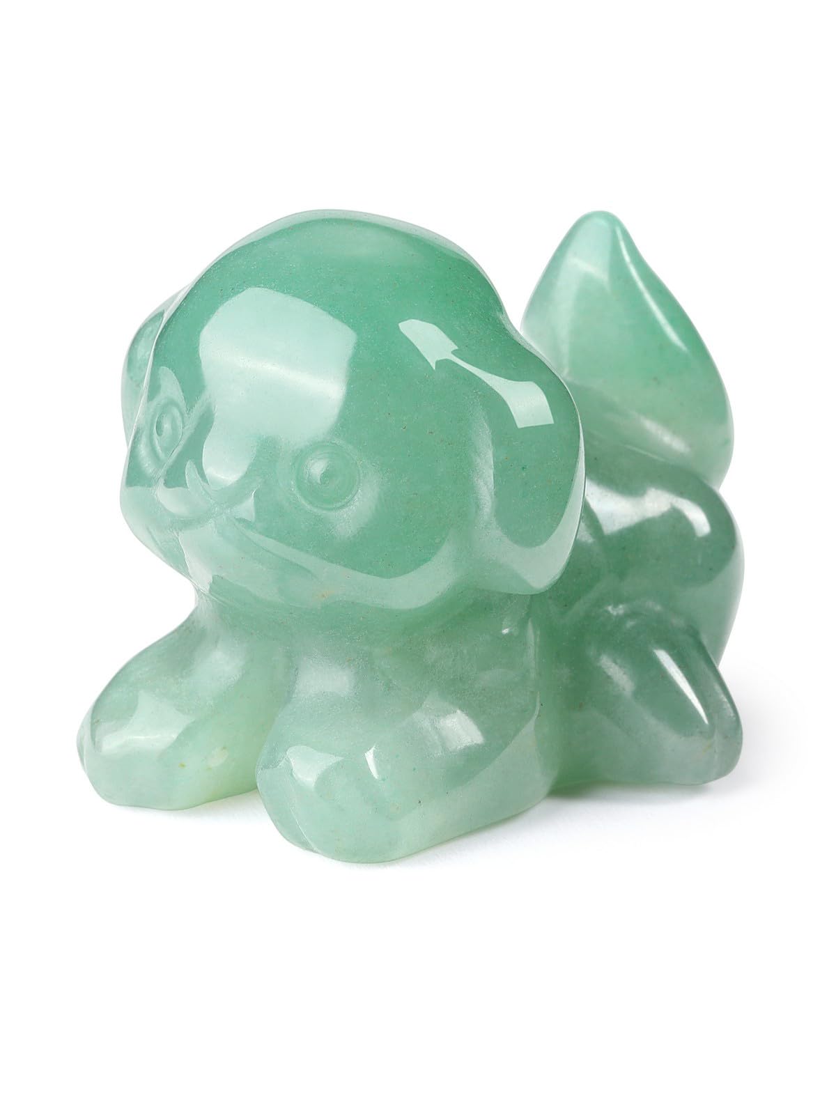 CrystalTears Green Aventurine Crystal Dog Figurine, 1.5” Healing Gemstone Dogs Puppy Statue Ornament for Home Office Decor, Cute Lucky Crystals Dogs Gifts for Gifts for Women Dog Lovers Men Christmas