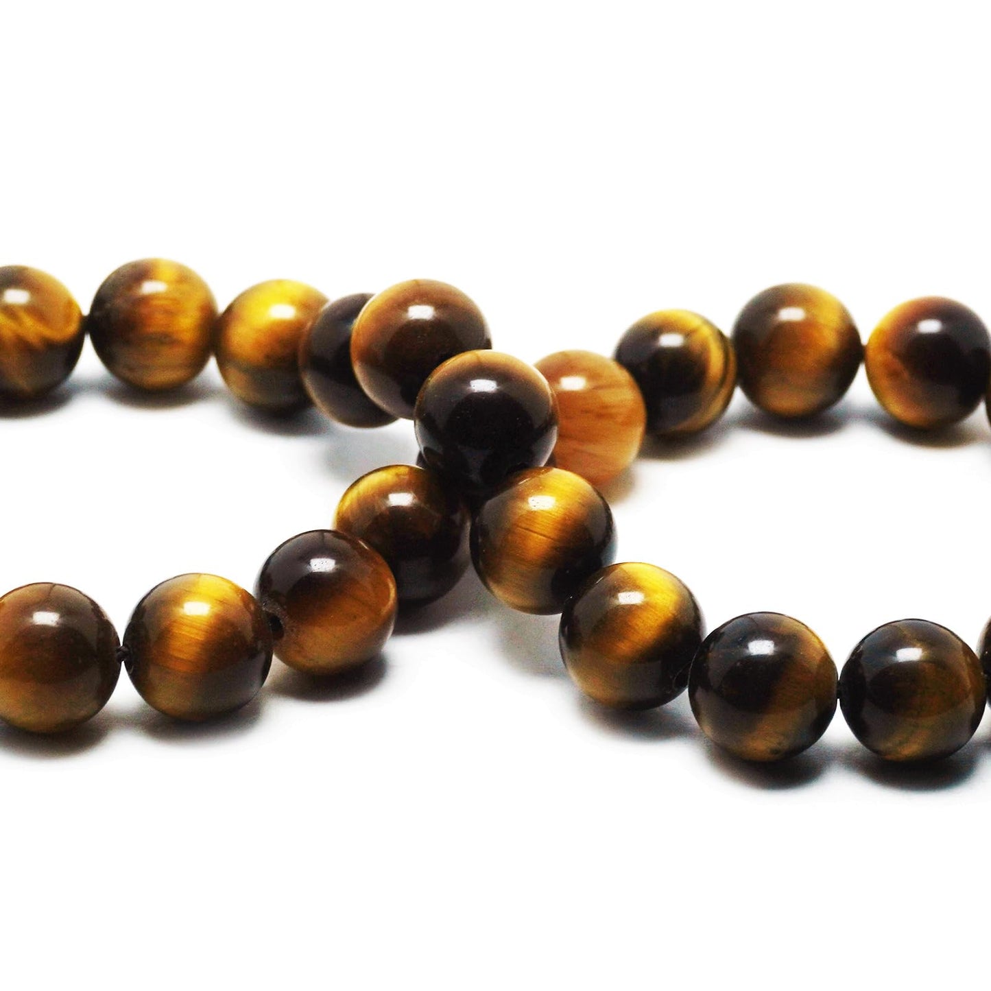 DIQIO Natural Yellow Tiger Eye Beads for Jewelry Making - Stone Beads Gemstone Beads for Bracelets, 6mm Crystal Round Loose Beads(58-60pcs, 6mm, Yellow Tiger Eye)