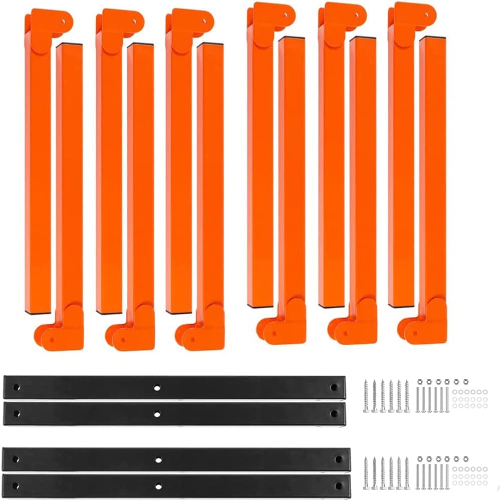 BeBecome Lumber Storage Rack Wall Mounted, 2 pcs Heavy Duty Utility Rack for Garage & Warehouse, Metal Wood Organizer for Lumber, Pipes, Long Items, Space Saving Wall Storage System