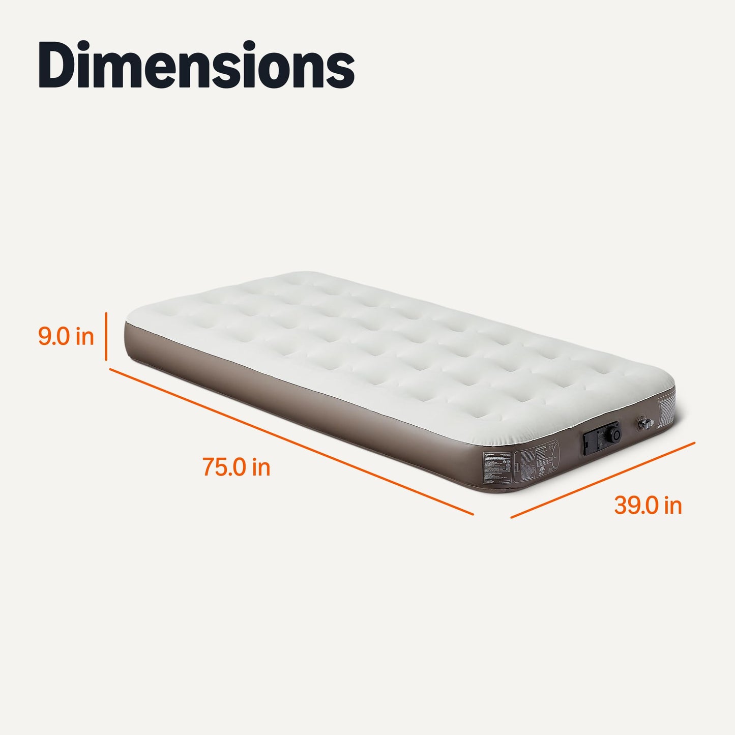 Amazon Basics Inflatable Air Mattress Twin with Built-in Pump