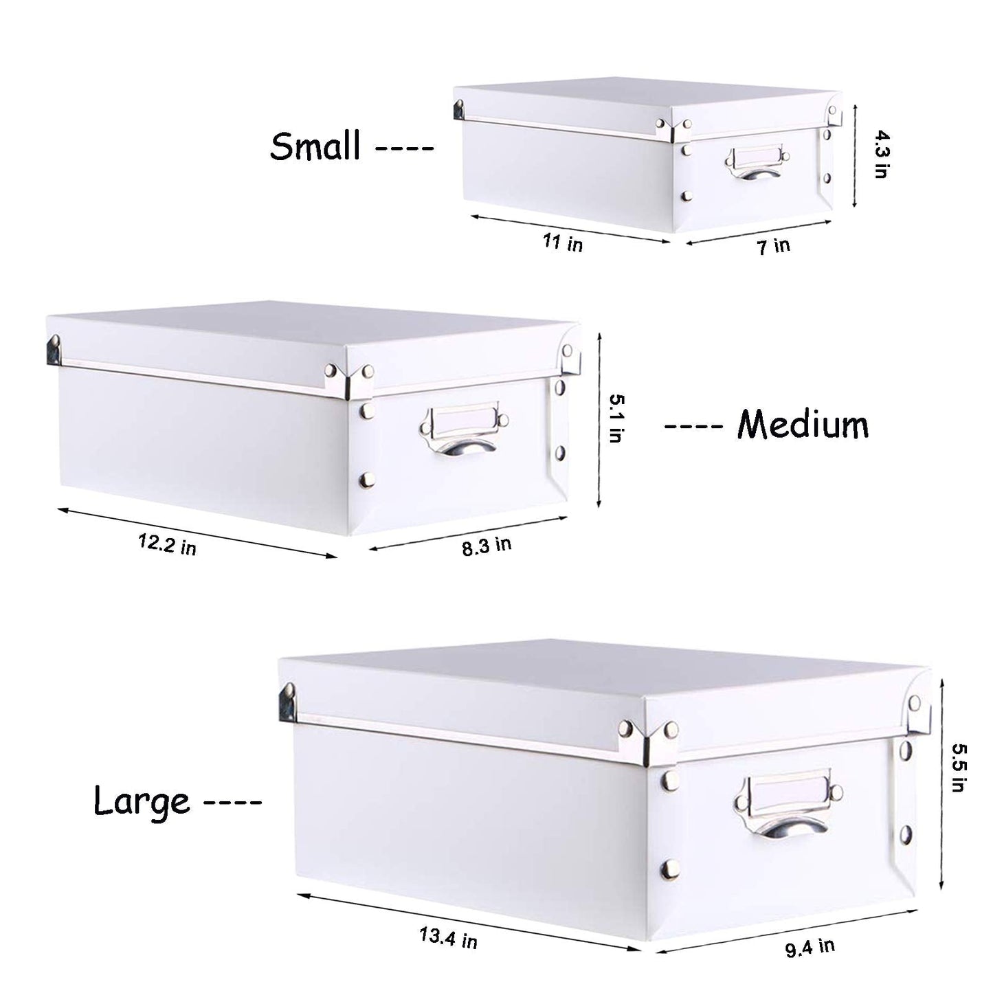 SEEKIND Decorative Storage Boxes with Lids,Water-Proof Storage Bins for Shoes,Clothes,Office …