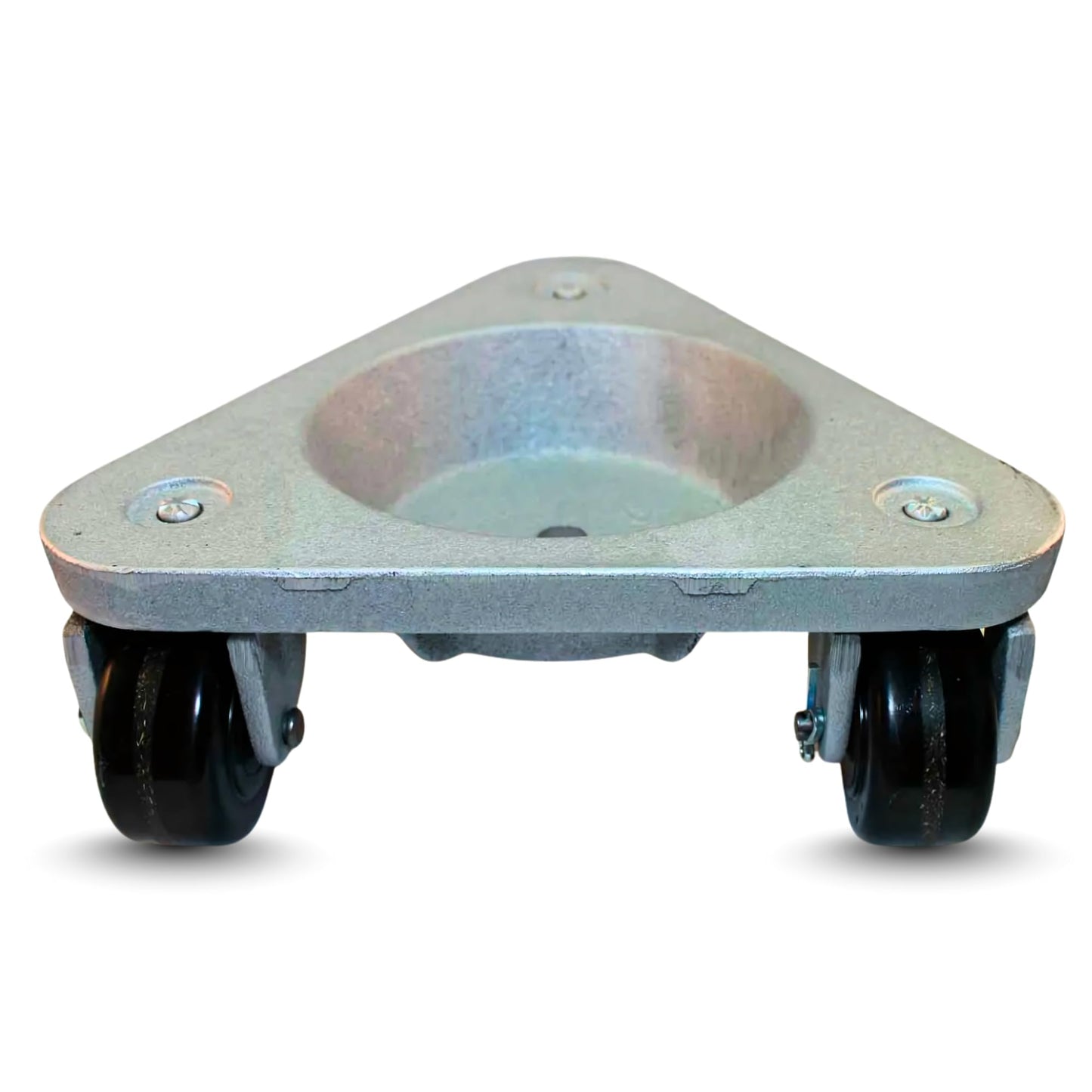 Bond 3310 Super Duty Cup Dolly – 750 lb Capacity – Cast Iron Triangular Dolly with 3" Phenolic Wheels – Heavy-Duty Cup Caster for Posts, Pipes, Legs, Industrial Material Handling – Made in USA