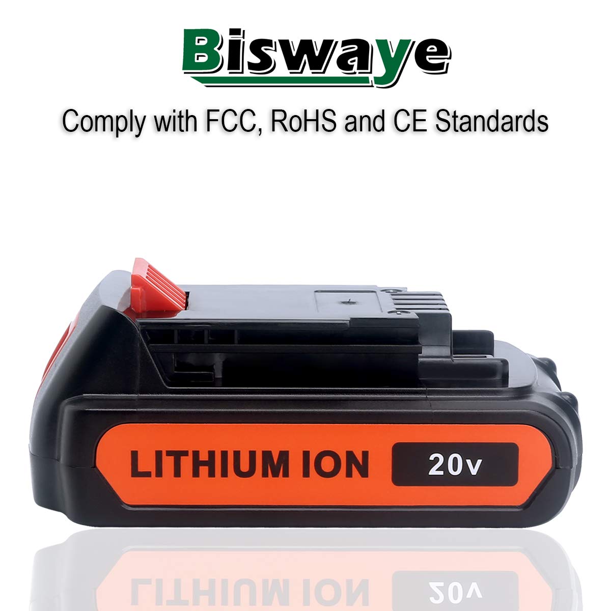 Biswaye LBXR20 20V Lithium Battery Compatible with Black & Decker 20V MAX Lithium Battery LBXR2520 LBXR2020 LBX20 LB2X4020 LB2X3020 and LCC221 LST522 LST201 LST220 LST300 20-Volt Max Tools
