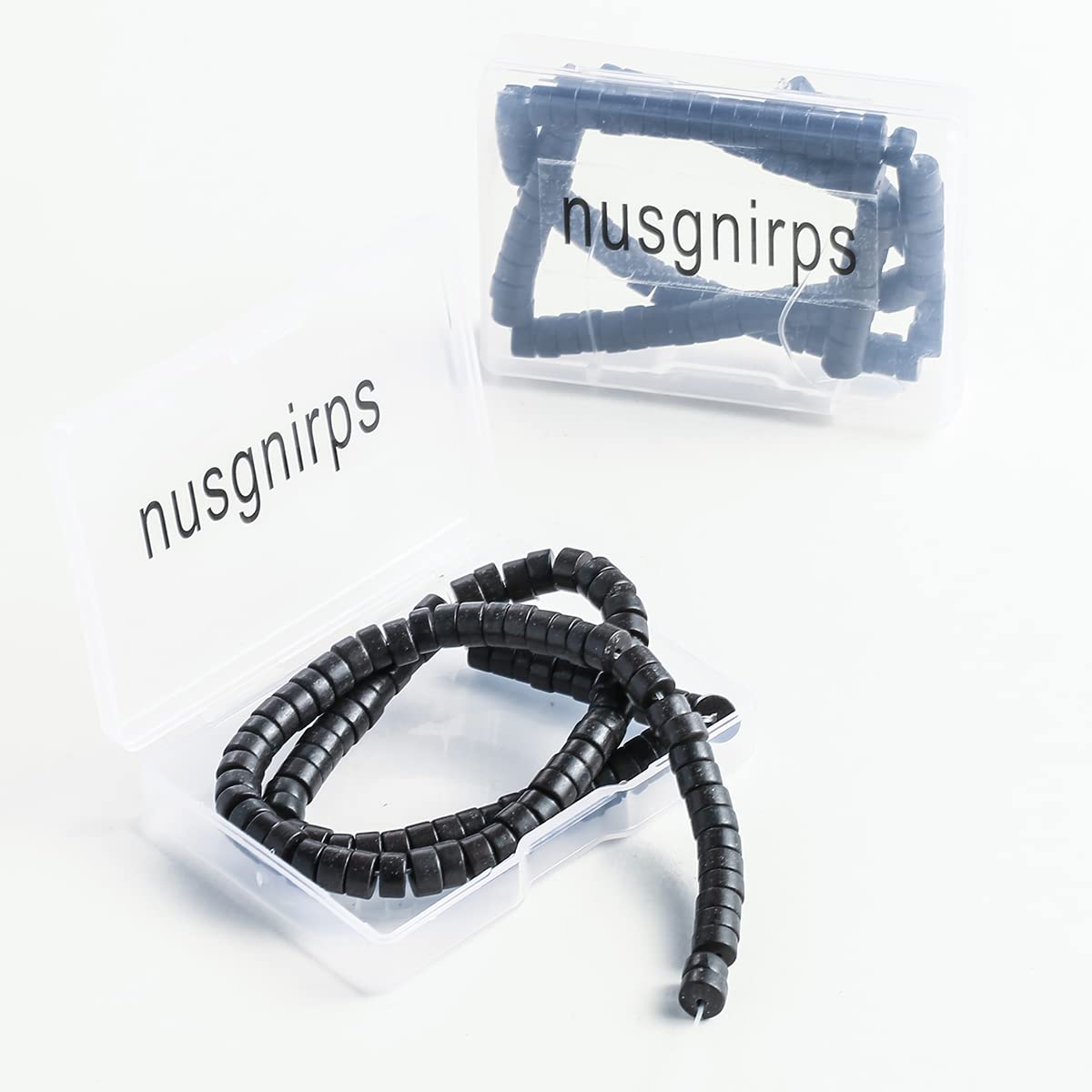 Natural Black Agate Stone Spacer Beads 6x3mm 38cm/str Flat Round Loose Semi Gemstone Caps for Making Bracelets Necklace