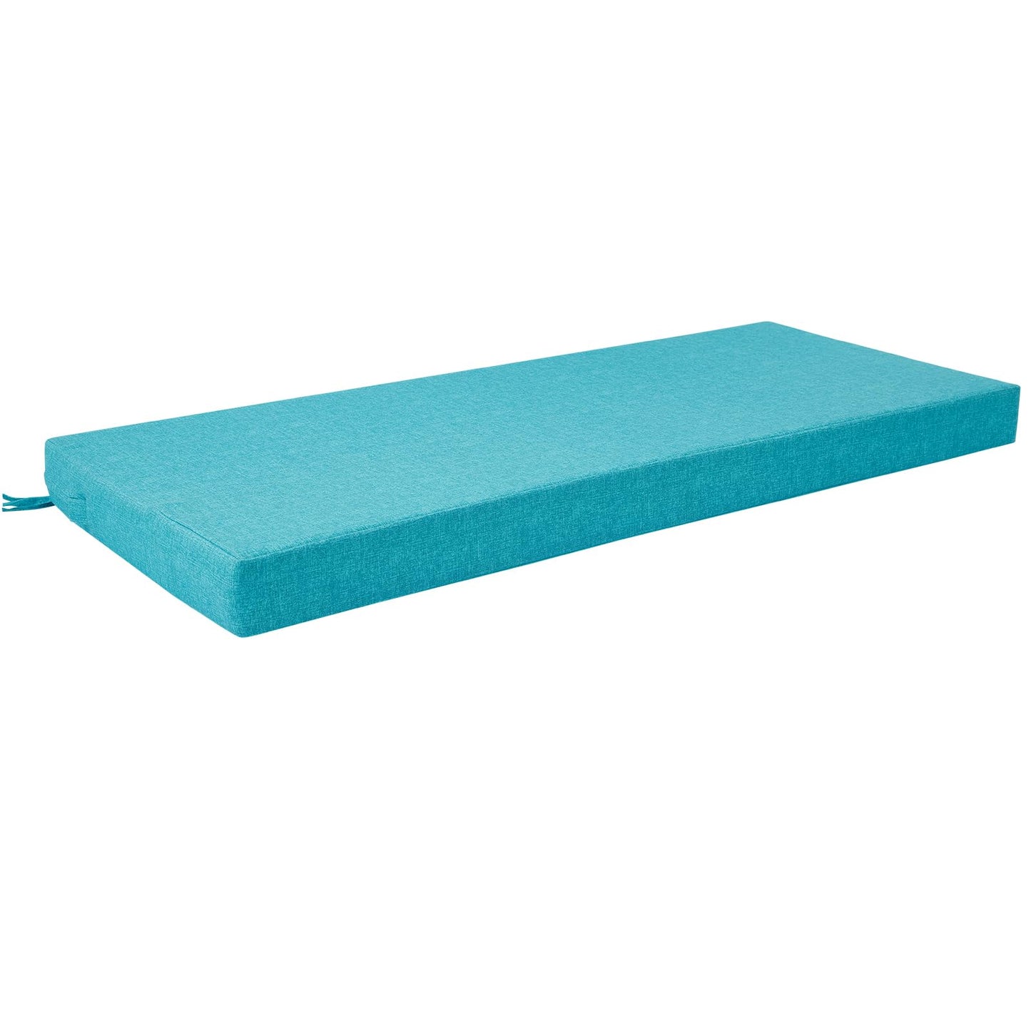 IN4 Care Outdoor Bench Cushion Cover for Patio Furniture,45x18x3 Inch, Water Resistant Swing/Loveseat Cushion Slipcover with Ties for Balcony Porch Garden (Replacement Cover Only), Aqua Blue