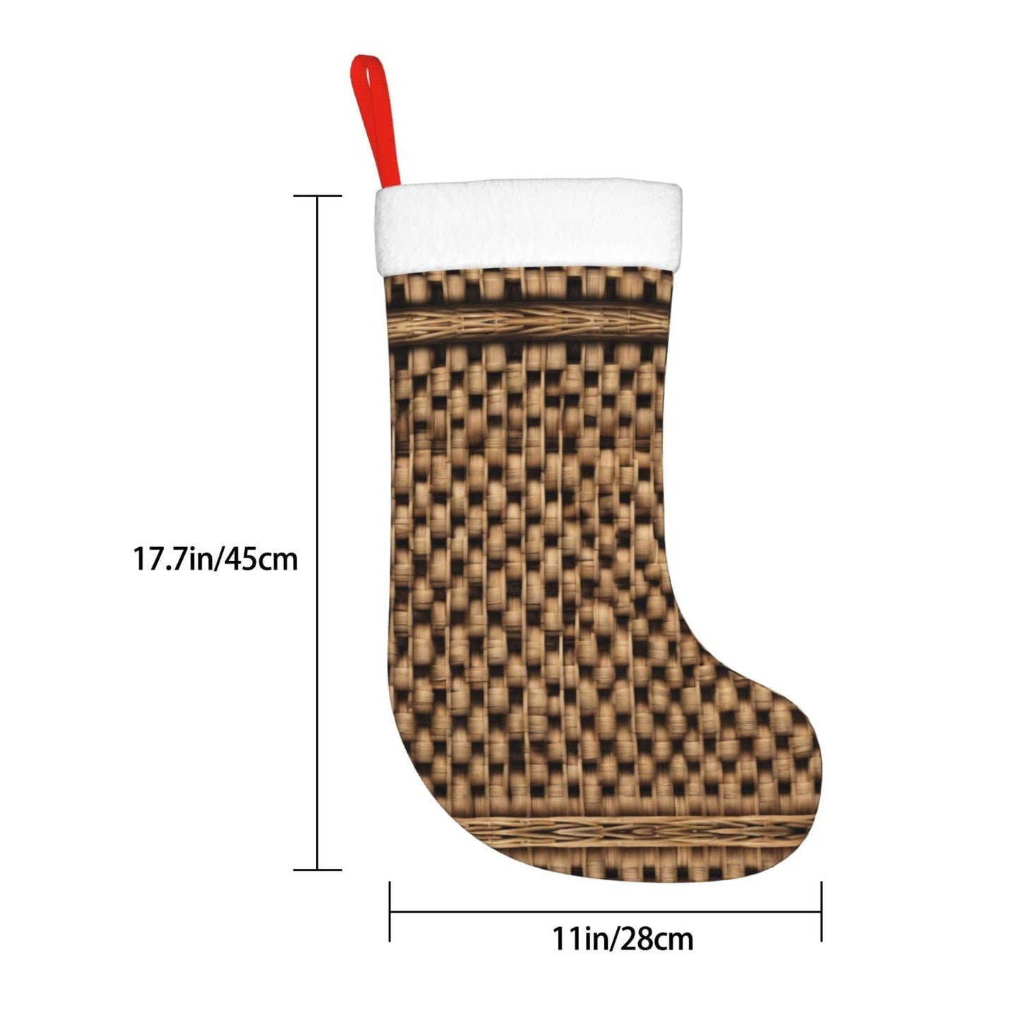 KOPUUYRD Neat Wicker Woven Grid Print Luxurious Holiday Socks,Unique Christmas Socks for Joyful Season,Festive Ornament Classic