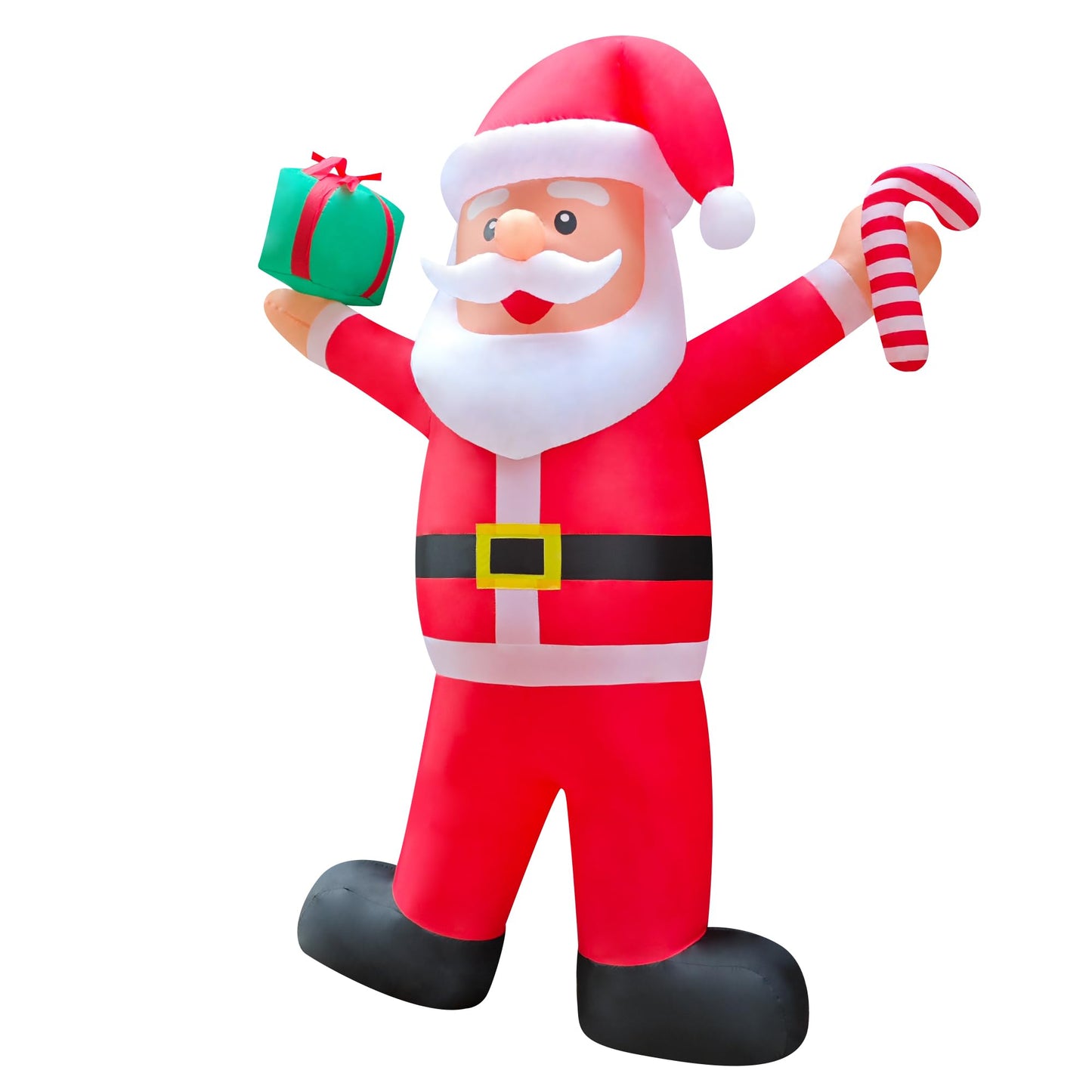 Chiteki 12ft Giant Christmas Inflatable Santa Claus Outdoor Decoration Blow up Santa Yard Decor, Built-in LED Lights for Yard Lawn Garden Holiday Party