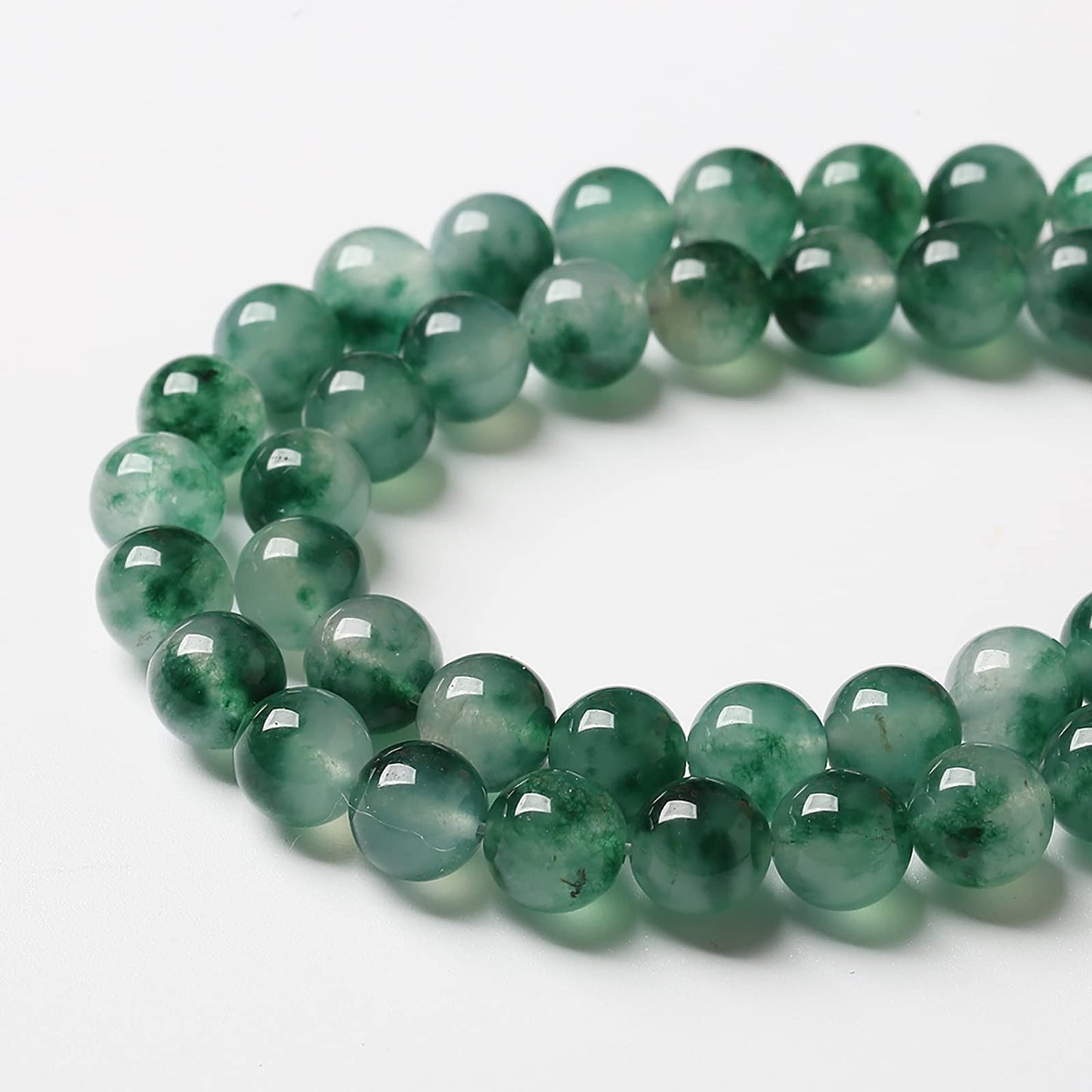 90pcs 4mm Natural Water Grass Jades Chalcedony Beads Round Loose Beads for Jewelry Making DIY Bracelets Crystal Energy Healing Power Stone(4mm, Water Grass Jade Beads)