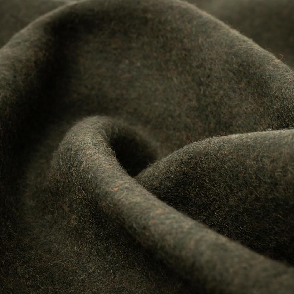 Arcturus Military Wool Blanket - Warm, Thick, Washable - Great for Outdoors, Camping, Stadium Blanket, Picnics, Travel - Car & Bushcraft Survival Kits (Olive Green)