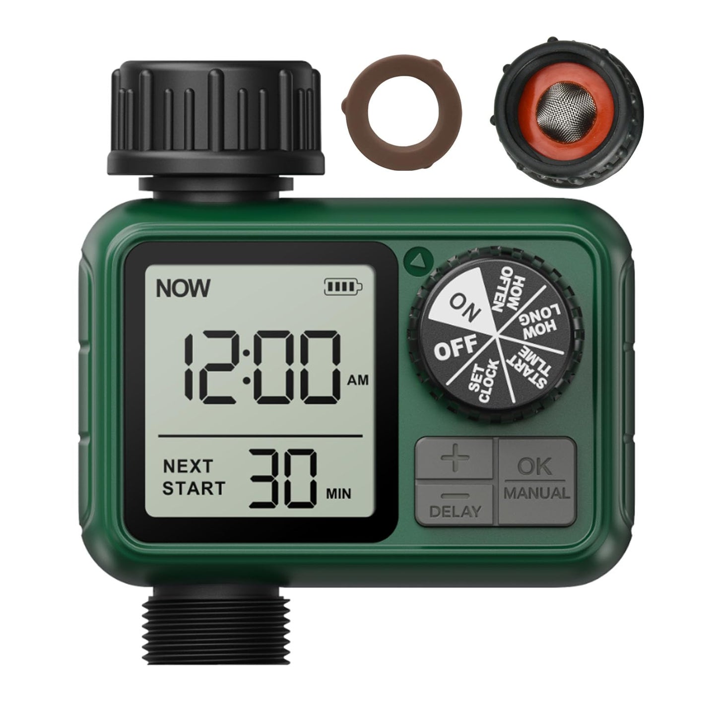 XinFuture Water Timer for Outdoor Garden Hose, Sprinkler Timer for Garden Faucet with Auto/Manual/Rain Delay Mode, Sprinkler Irrigation Controller for Yard Lawn