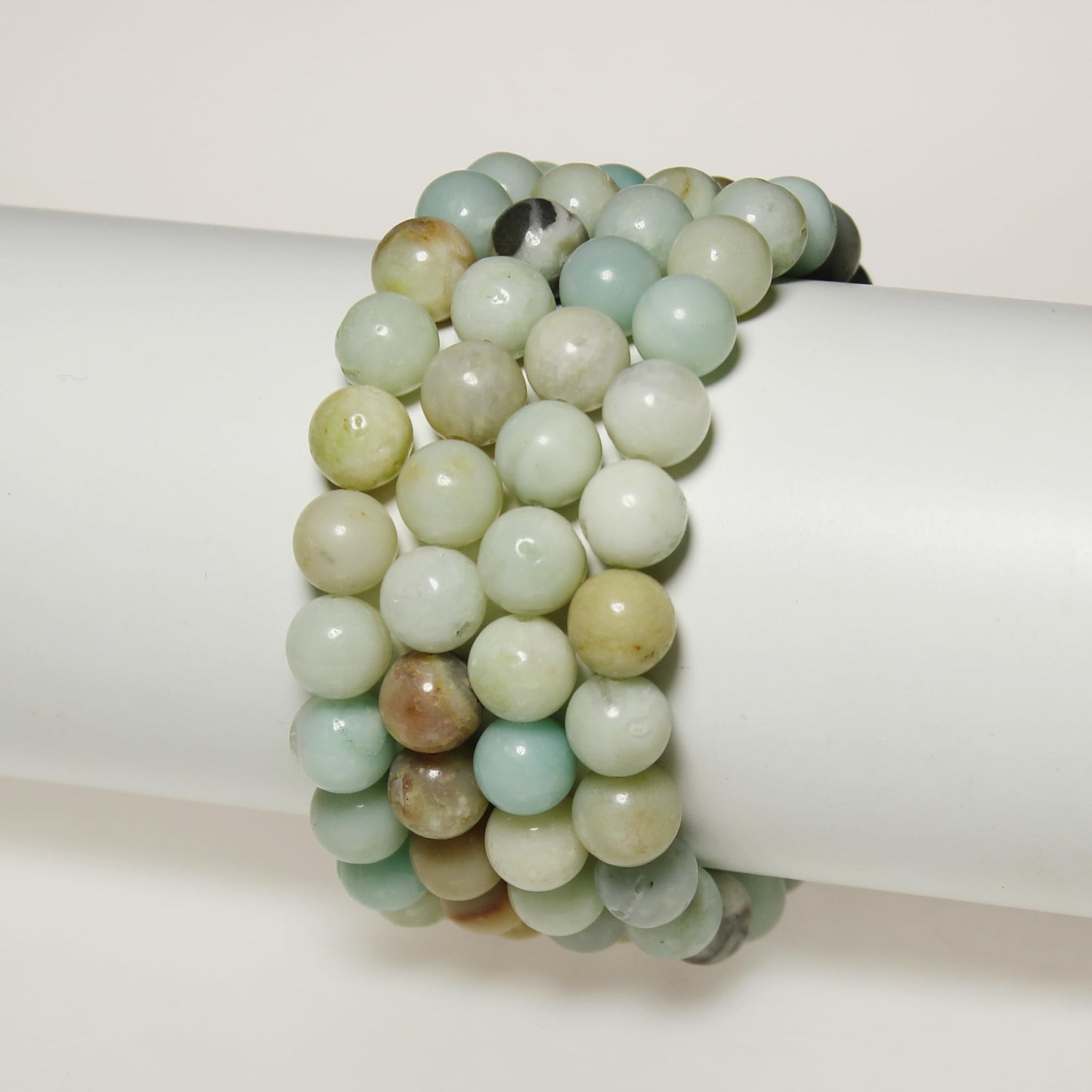 MJDCB Natural Stone Beads Multicolor Amazonite Round Loose Beads for Jewelry Making DIY Bracelet Necklace (6mm)