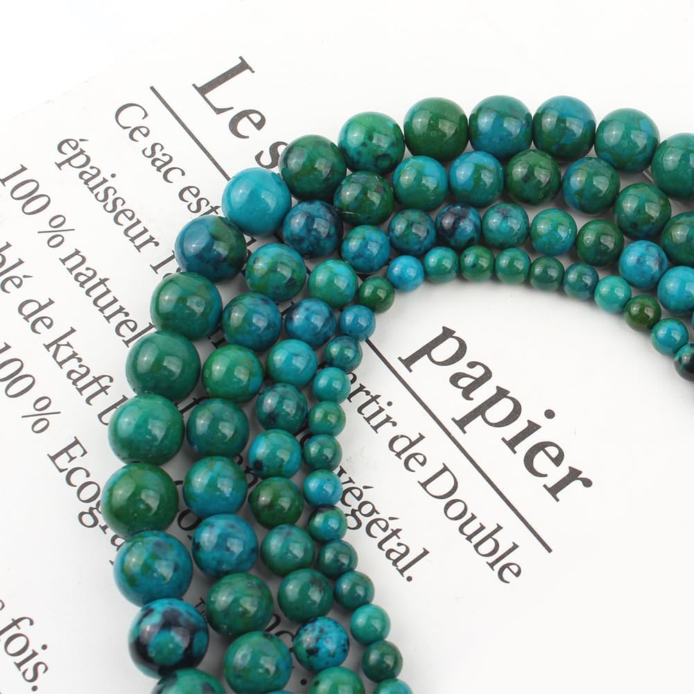 About 60pcs 6mm Natural Stone Beads Phoenix Stone Beads Energy Crystal Power Gemstone for Jewelry Making, DIY Bracelet Necklace