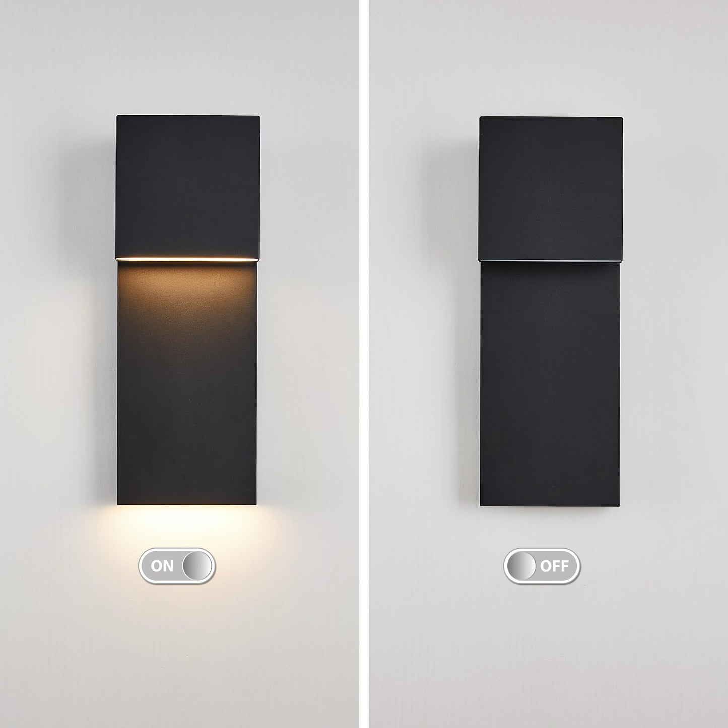 Tarentlight Modern LED Outdoor Wall Sconce 17W Integrated LED Outdoor Wall Mount,Anti Rust Textured Black Suit for Wet Locations and All Rooms,Easily Installed in Any Direction.Bulb Included.