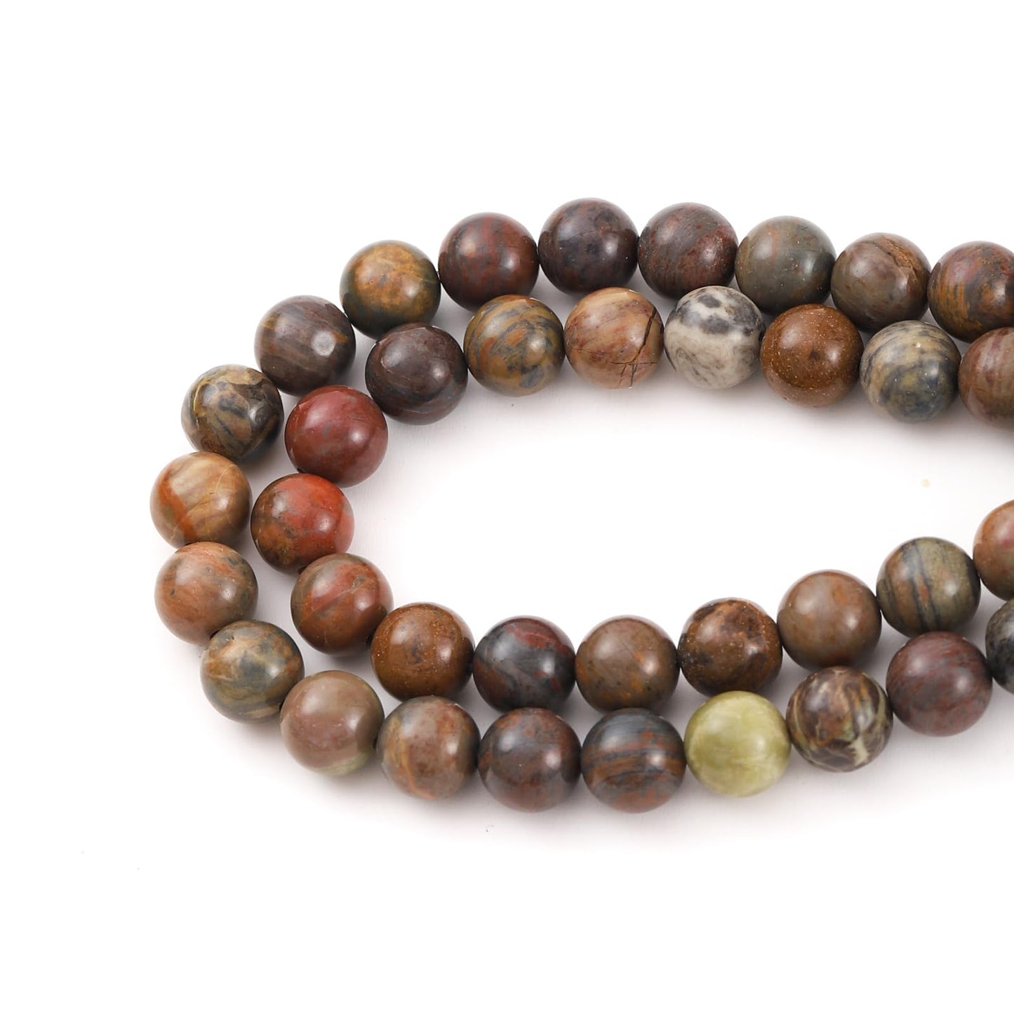 8mm 45pcs DIY Natural Colorful Agate Stone Beads Round Healing Crystal Gemstone Loose Beads for Jewelry Making Handmade Bracelet Necklace