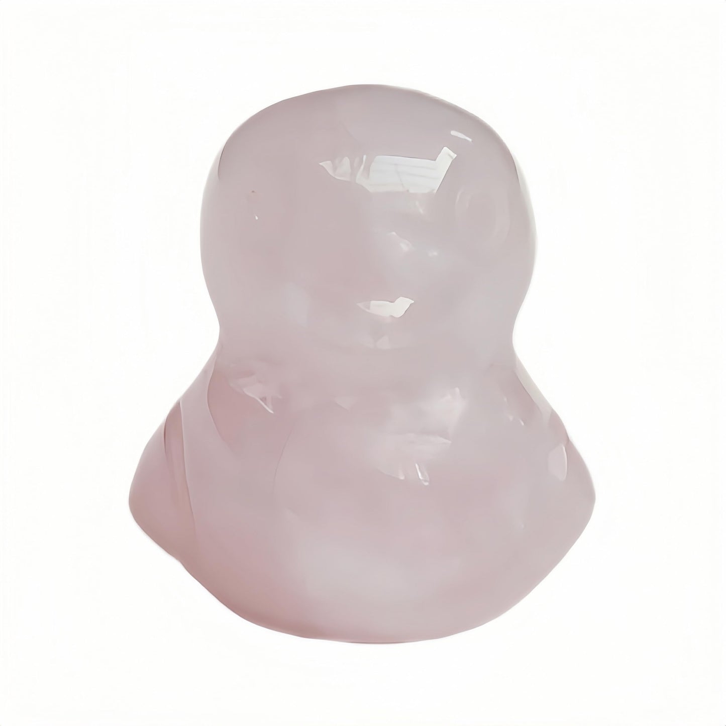 Bacatgem Natural Rose Quartz Crystal Duck Carving Positive Energy Home Decoration Desk Decor,1.18 Inchs Crystal and Healing Stone Ornament