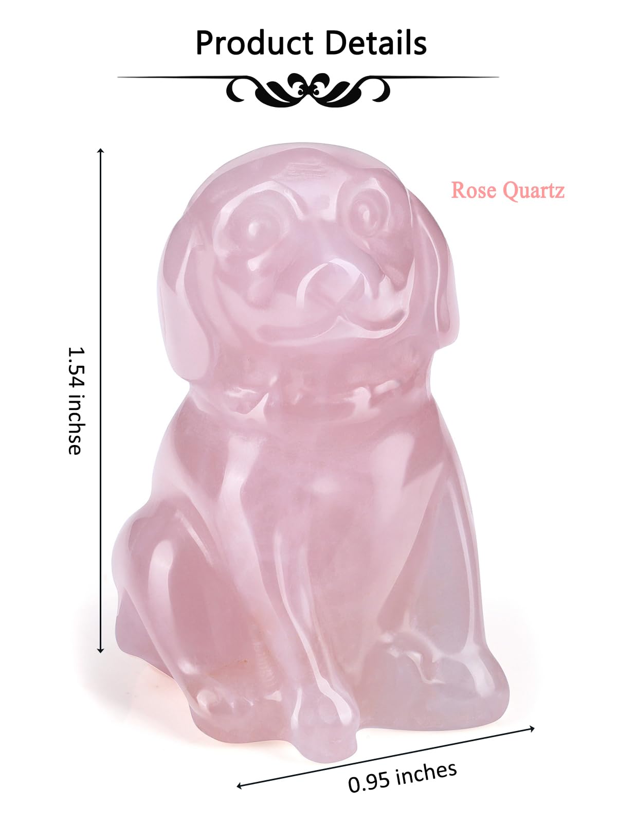 CrystalTears Green Aventurine Crystal Dog Ornament, Cute Dogs Gifts for Women Dog Lovers Men Christmas, 1.5” Lucky Healing Gemstone Labrador Dogs Puppy Figurine Statue for Home Office Desk Decor
