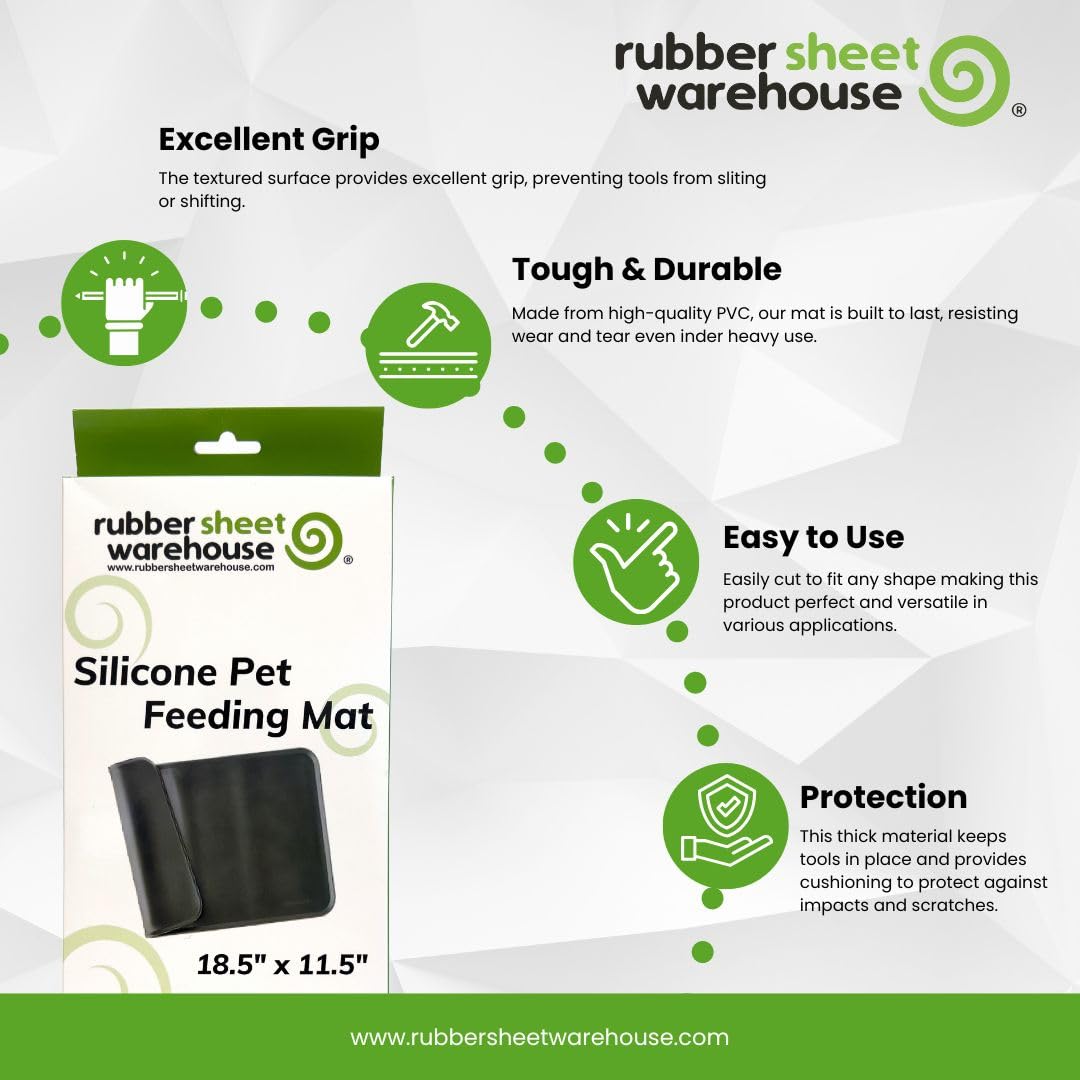 Multi-Purpose Silicone Rubber Mat, Non-Slip Surface, Indoor Outdoor Use, Easy Clean