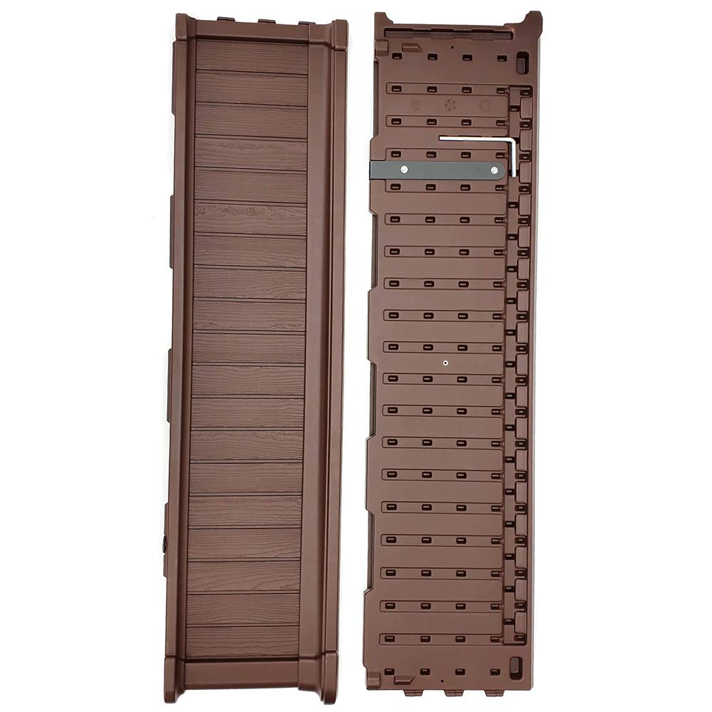 Modern Home Raised Garden Bed Kit - Stackable Modular Flower/Planter Kit (4'x2' Brown, Set of 2)