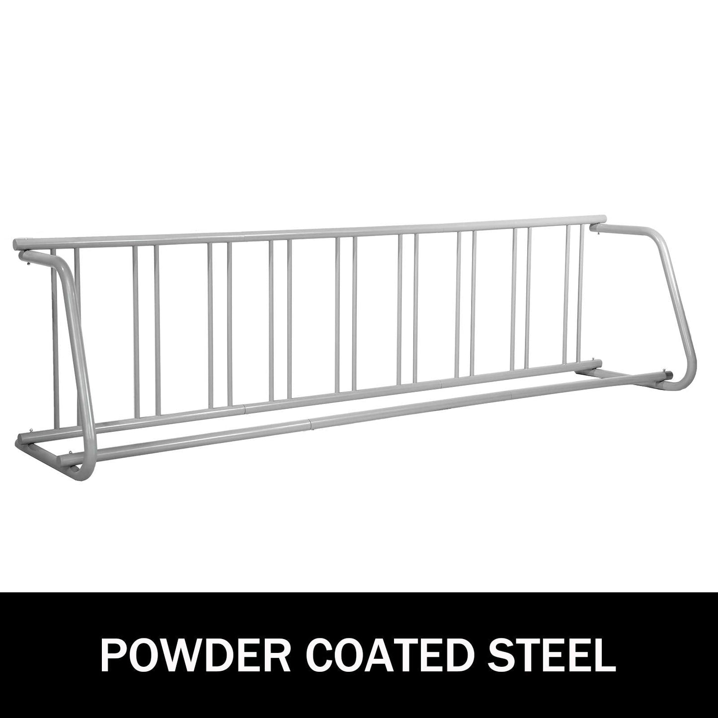 BestEquip 111" Length Floor Bike Rack, 9 Holders All-Steel Grid Bike Rack, Single-Side Storage Stand for Garages Streets Yards