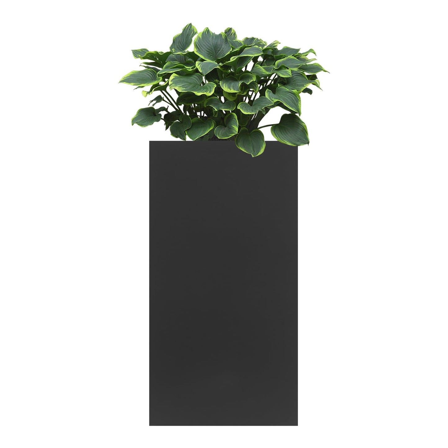 lxrnqcey Tall Square Metal Planter, Heavy Planter for Outdoor Plants Metal Planters Box 16"x16"x30" Rectangle Outdoor Planters Box for Outside,Indoor,Garden (Black)