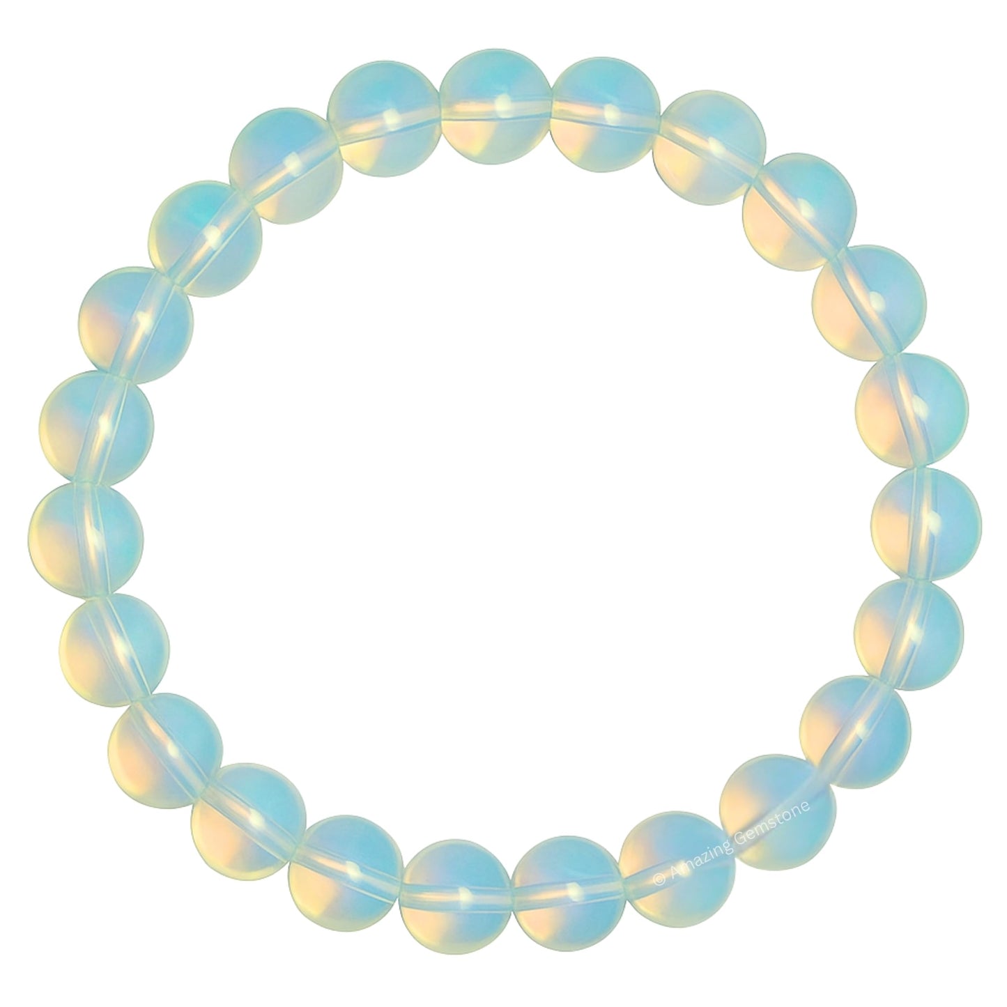 Amazing Gemstone Crystal Bracelet for Women Men's Gifts - Protection Healing Crystal Bracelet - 8mm Gemstone Beaded Stretchable Bracelet Pulseras Para Hombres Mujer Stocking Stuffers Mothers Day Gift (Opalite)