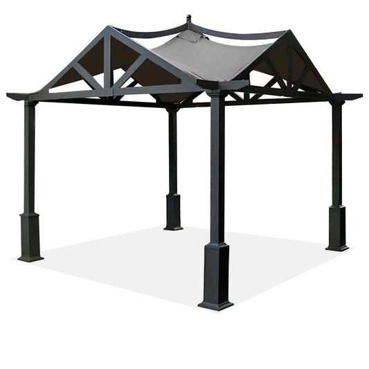 SCOCANOPY Replacement Top Fit for Lowe's Allen Roth 10X10 Ft Gazebo Model #GF-12S039B / GF-9A037X,(Gray)